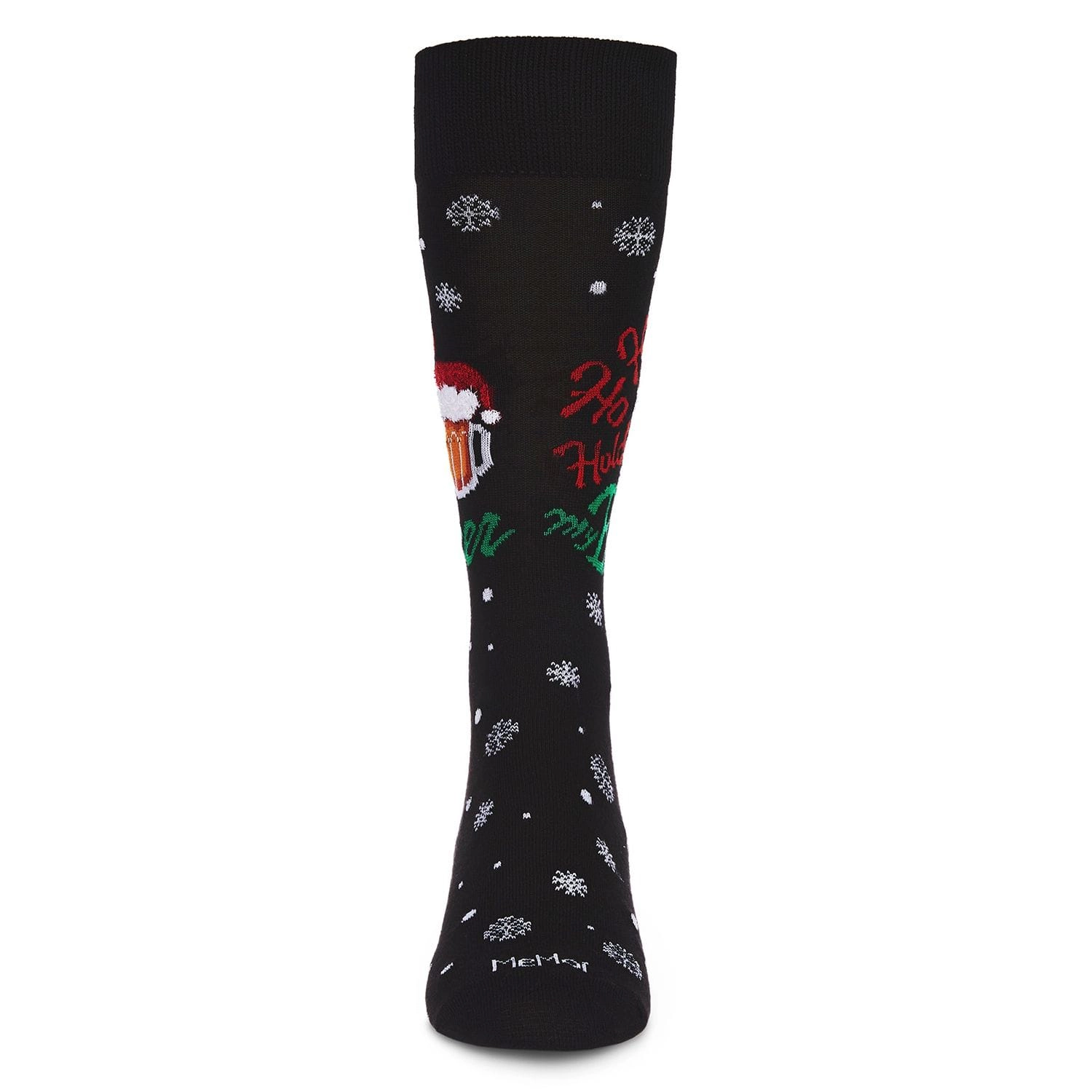 MeMoi Men's Ho Ho Hold My Beer Holiday Novelty Crew Socks