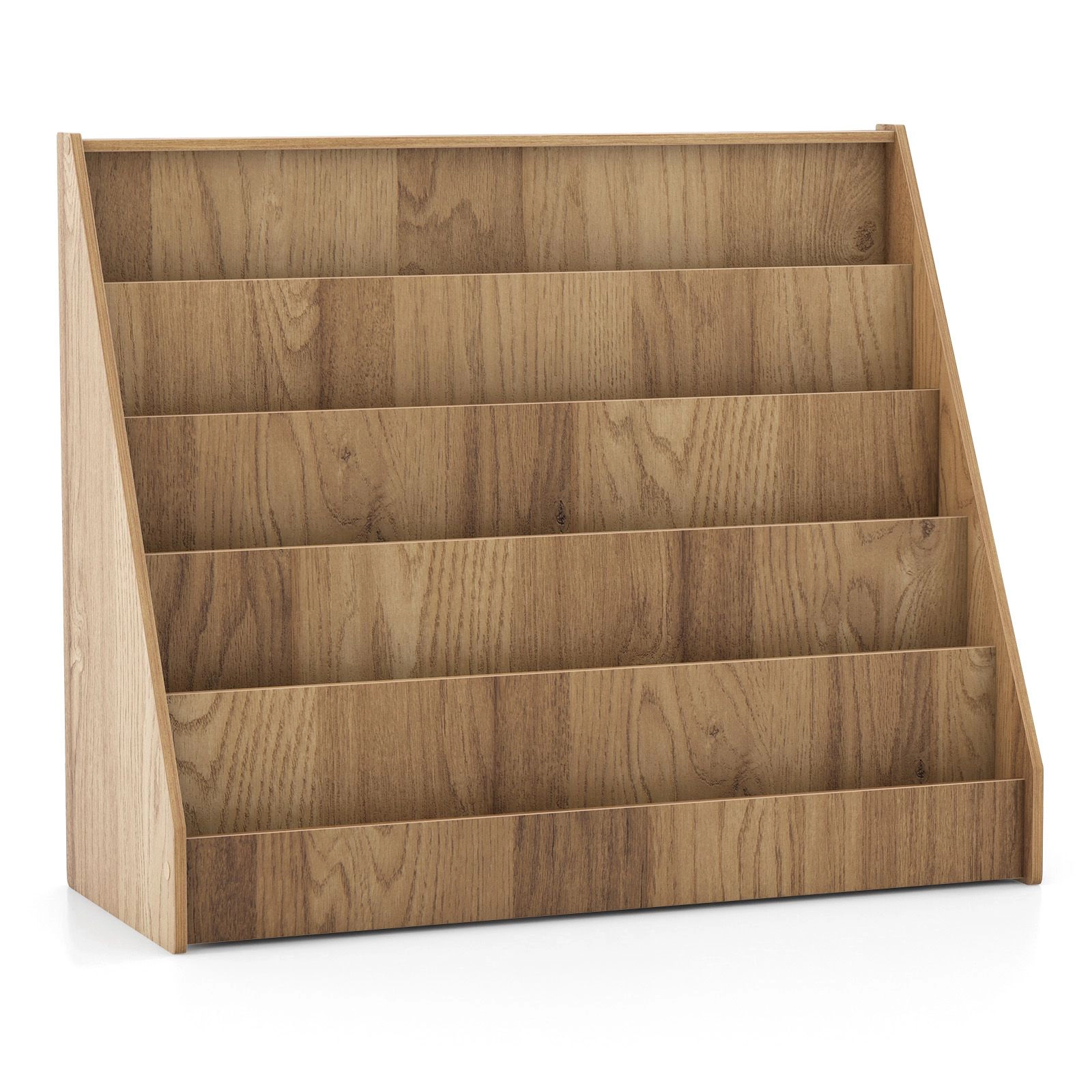 SlickBlue 5 Tier Kids Book Display Rack for Bedroom Playroom