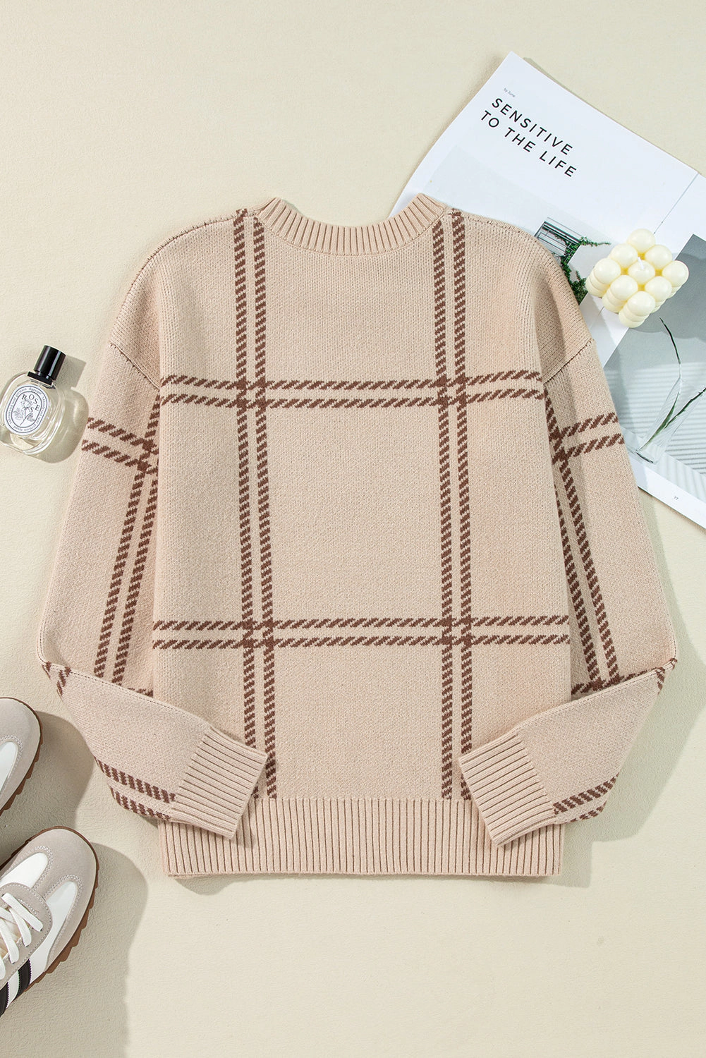 Threaded Pear Women's Madison Knitted Drop Shoulder Sweater