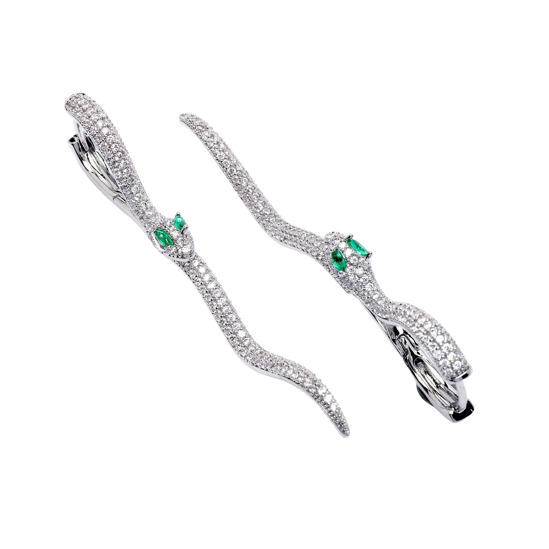 AGP PARIS Womens Diva Bold Snake Drop Earrings