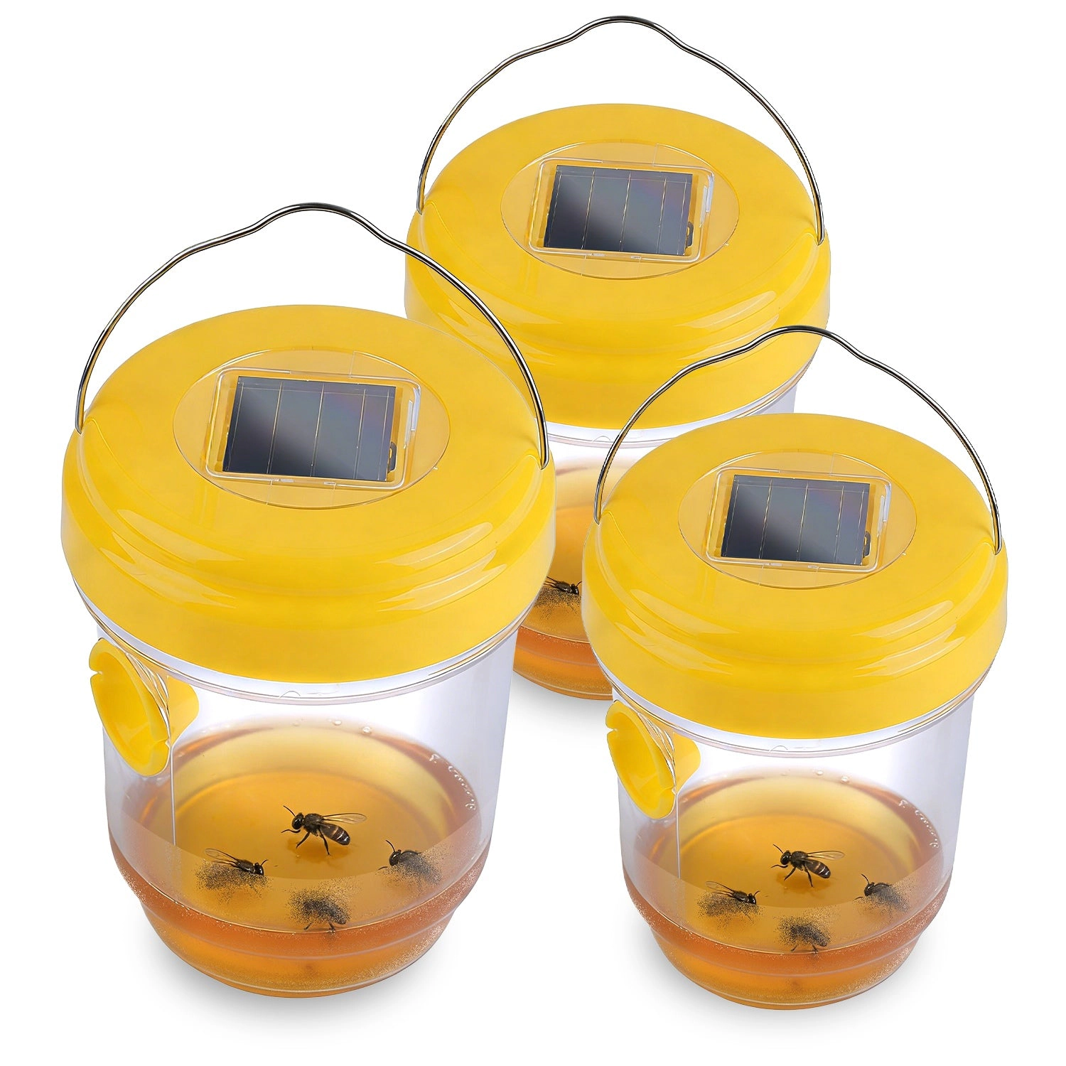 GBruno 3-Pc Solar Wasp Traps With UV Light