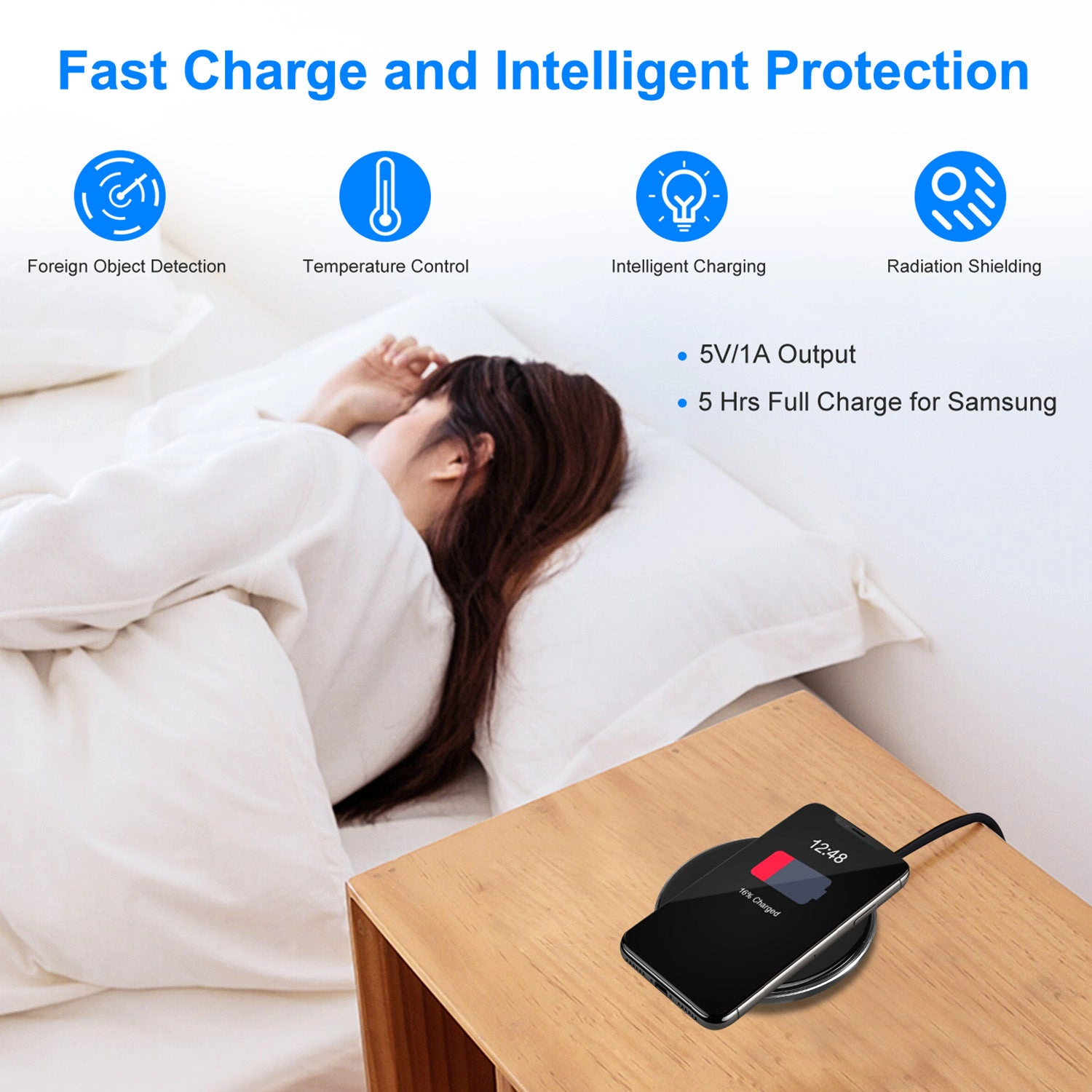 GBruno Qi-Certified 5W Wireless Charging Pad