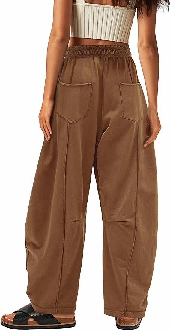 KOJOOIN Womens Barrel Sweatpants Wide Leg Balloon Trousers Loose Baggy Cargo Pants Lounge