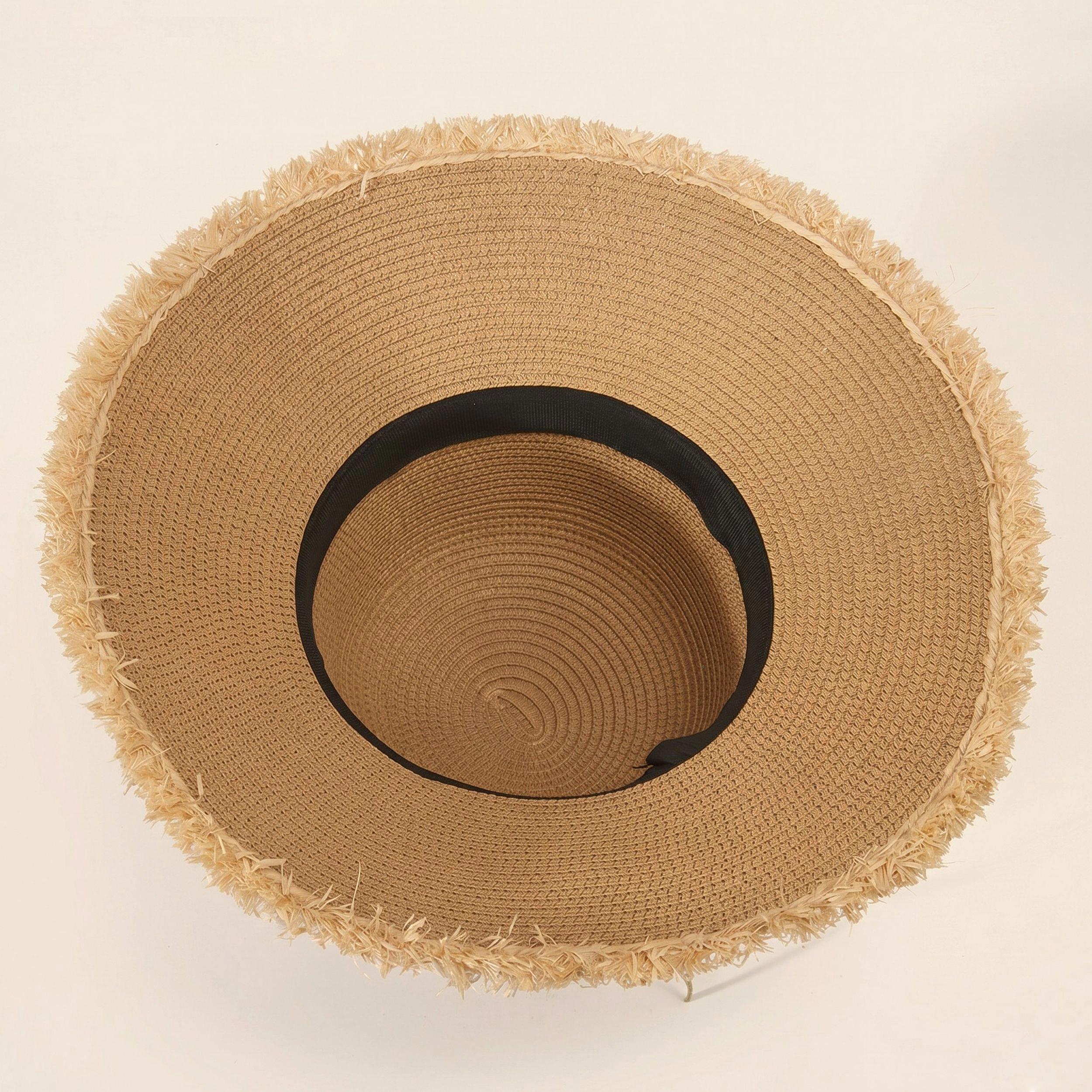 Anna-Kaci Womens Straw Sun Hat Wide Brim Beaded Trim Summer Beach Vacation Lightweight