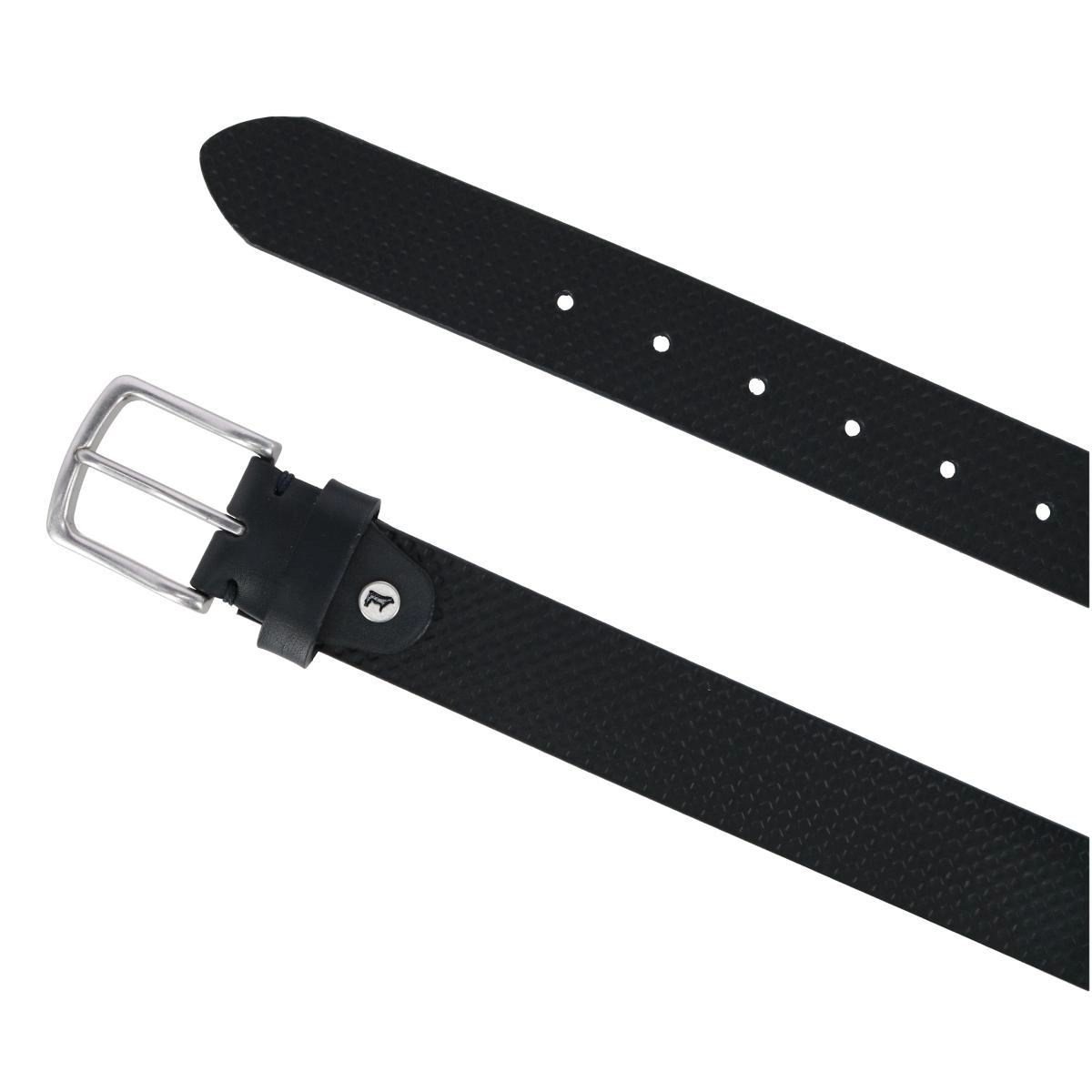 Will Leather Goods Men's Embossed Geometric Belt