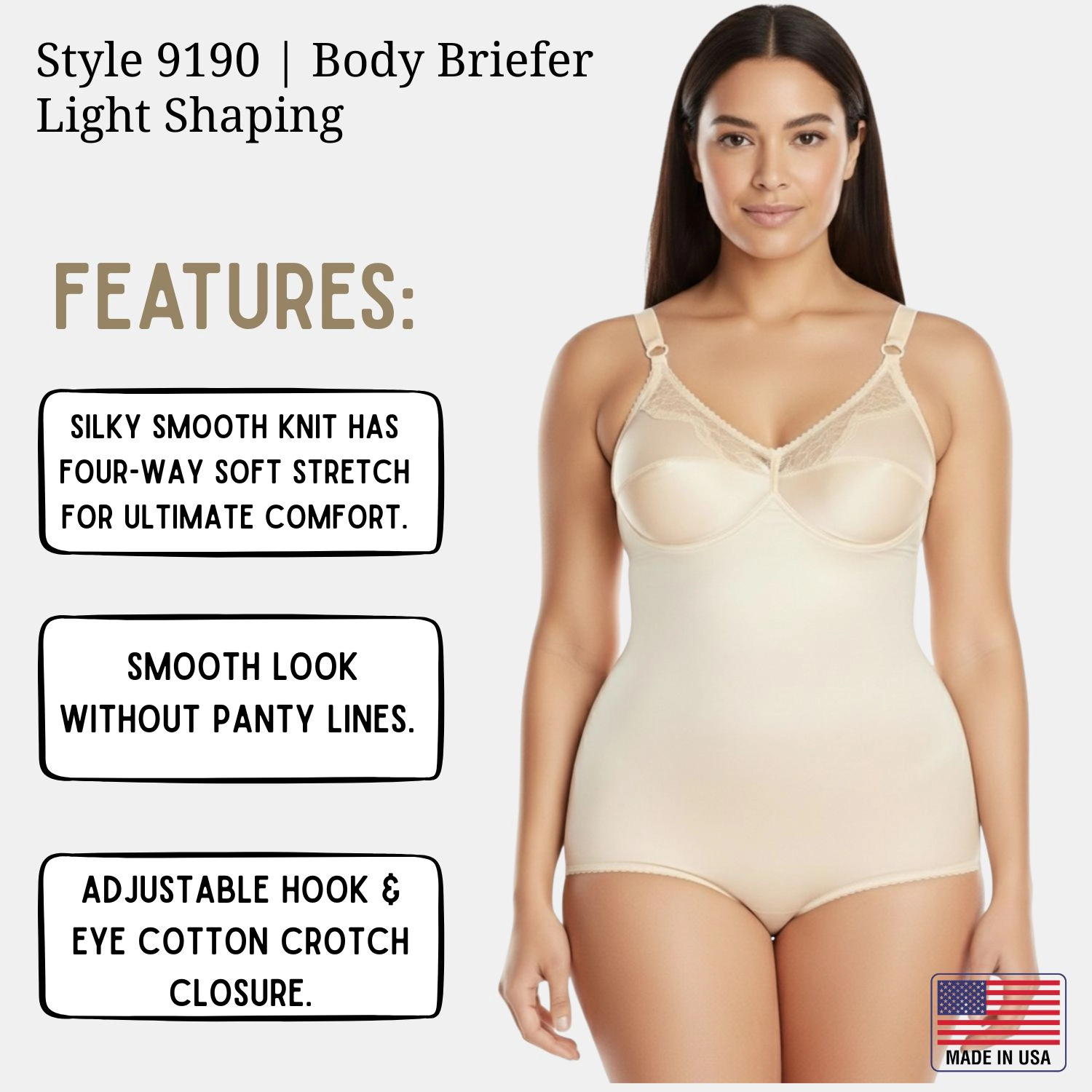 Wireless Body Briefer Light Shaping | Style 9190