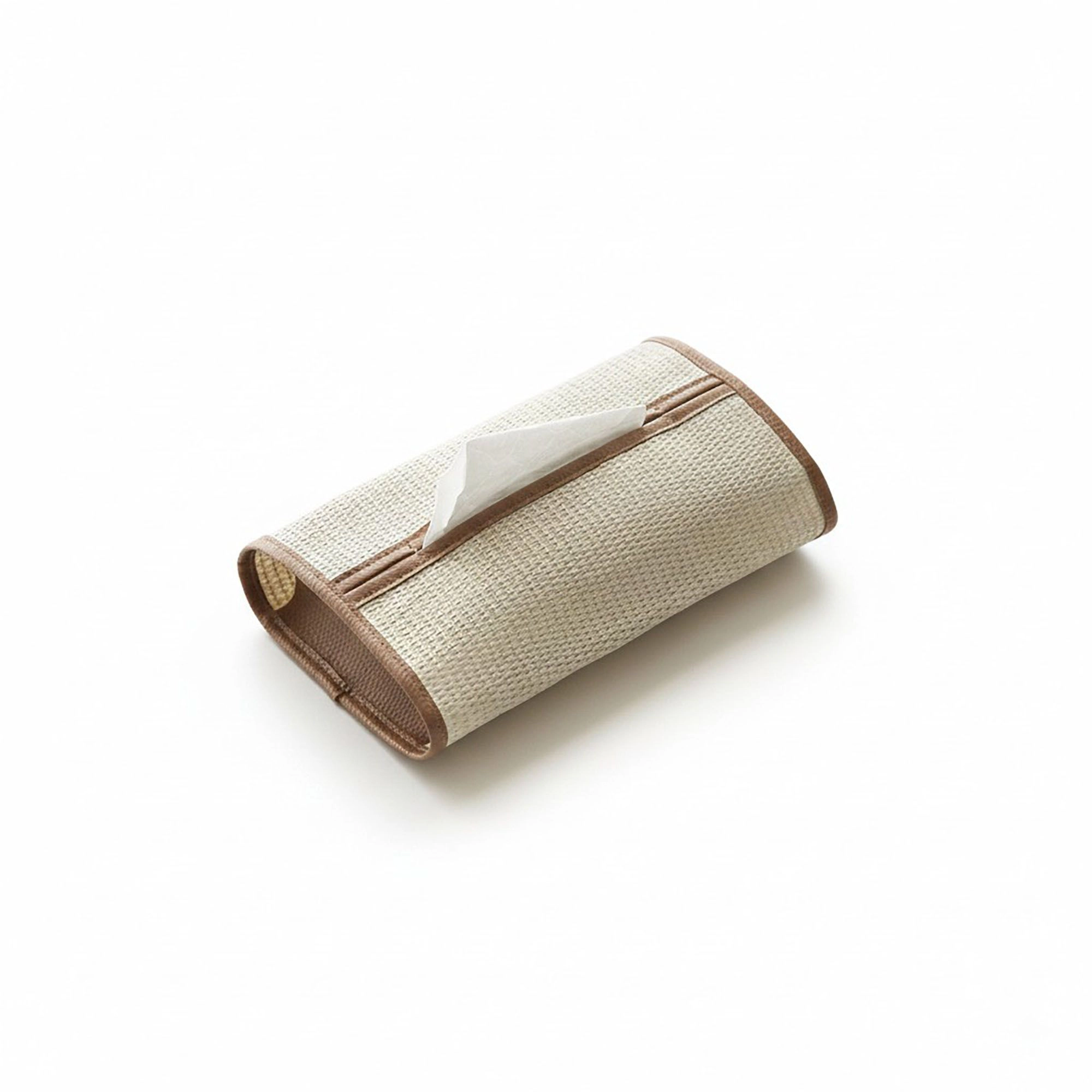 Alilang Women Textured Fabric Tissue Box Cover with Clean Trim Detail