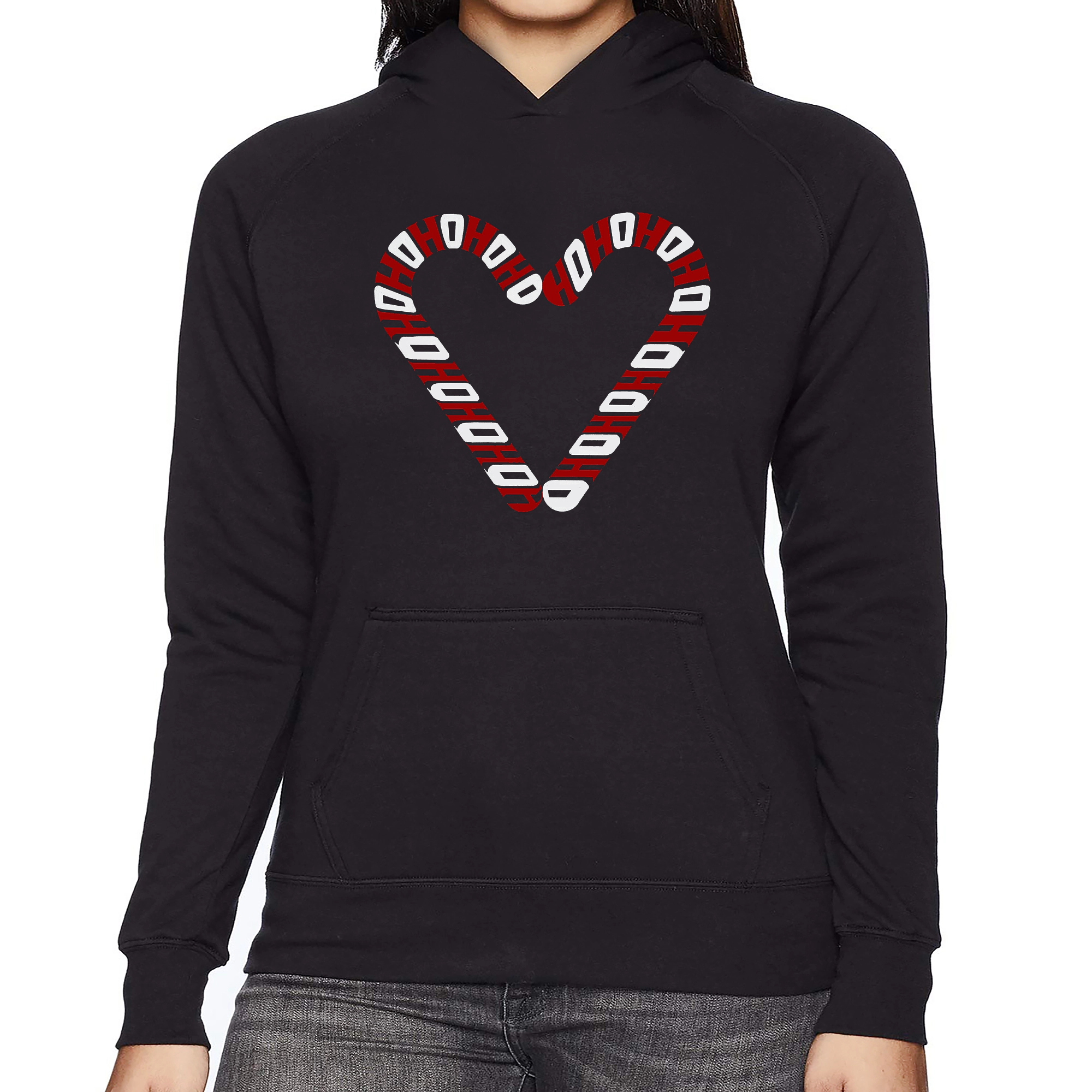LA Pop Art Candy Canes - Women's Word Hooded Sweatshirt