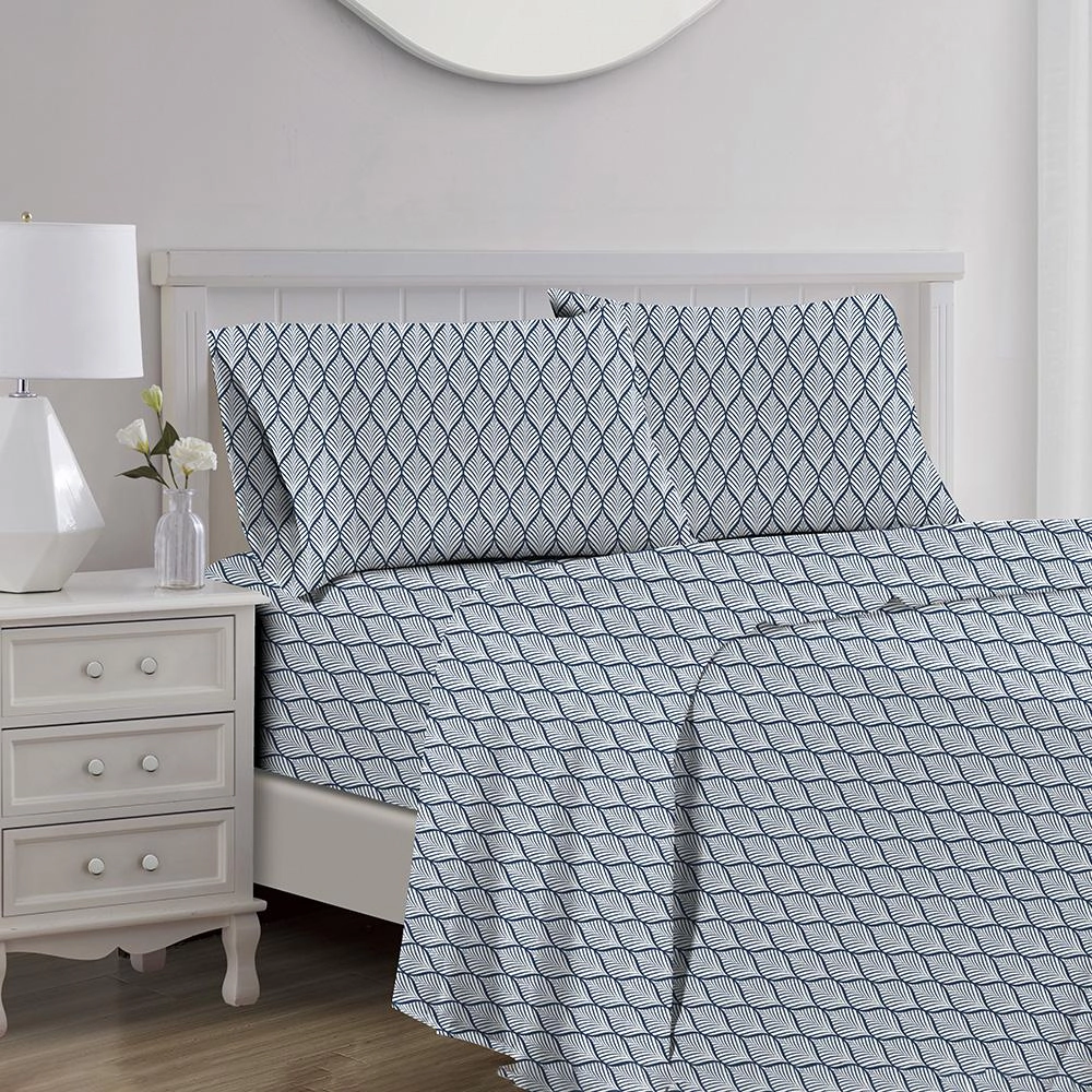 RT Designers Collection Dillon Organic Cotton Ultra Soft Printed Sheet Set Multi Queen