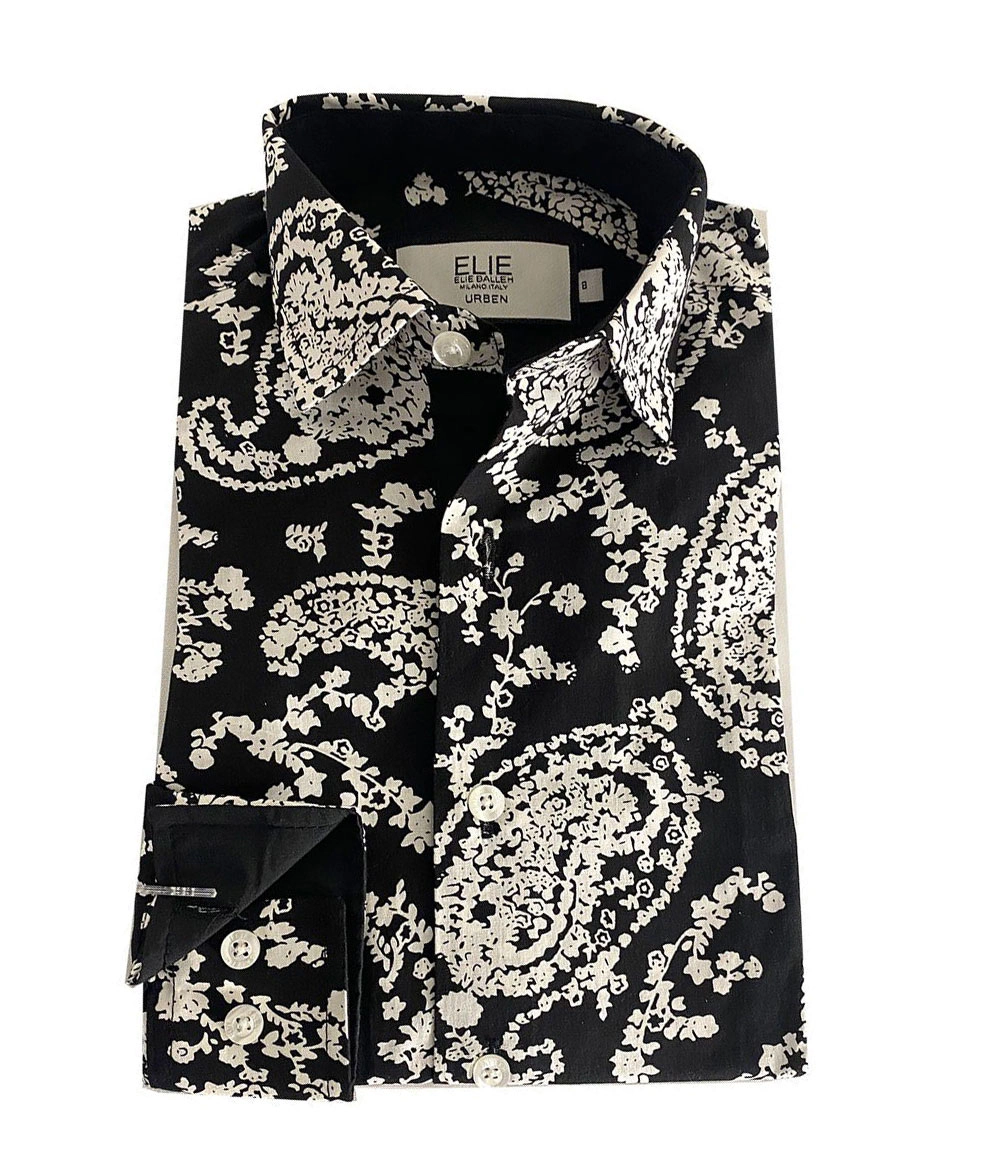 Elie Balleh Boys Slim Fit Paisley Button Down Shirt