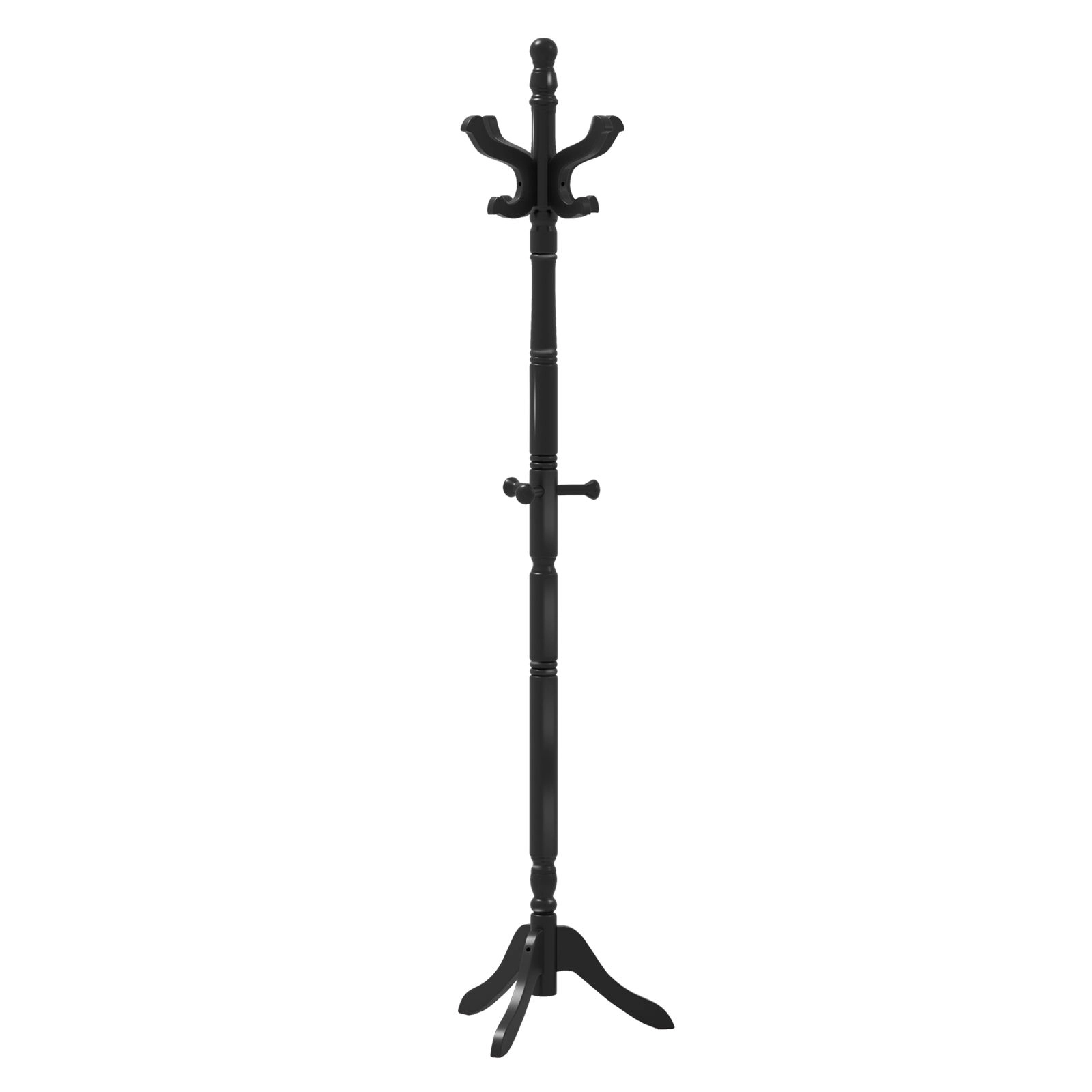 SlickBlue Freestanding Coat Rack Solid Wood Hall Tree with Adjustable Height