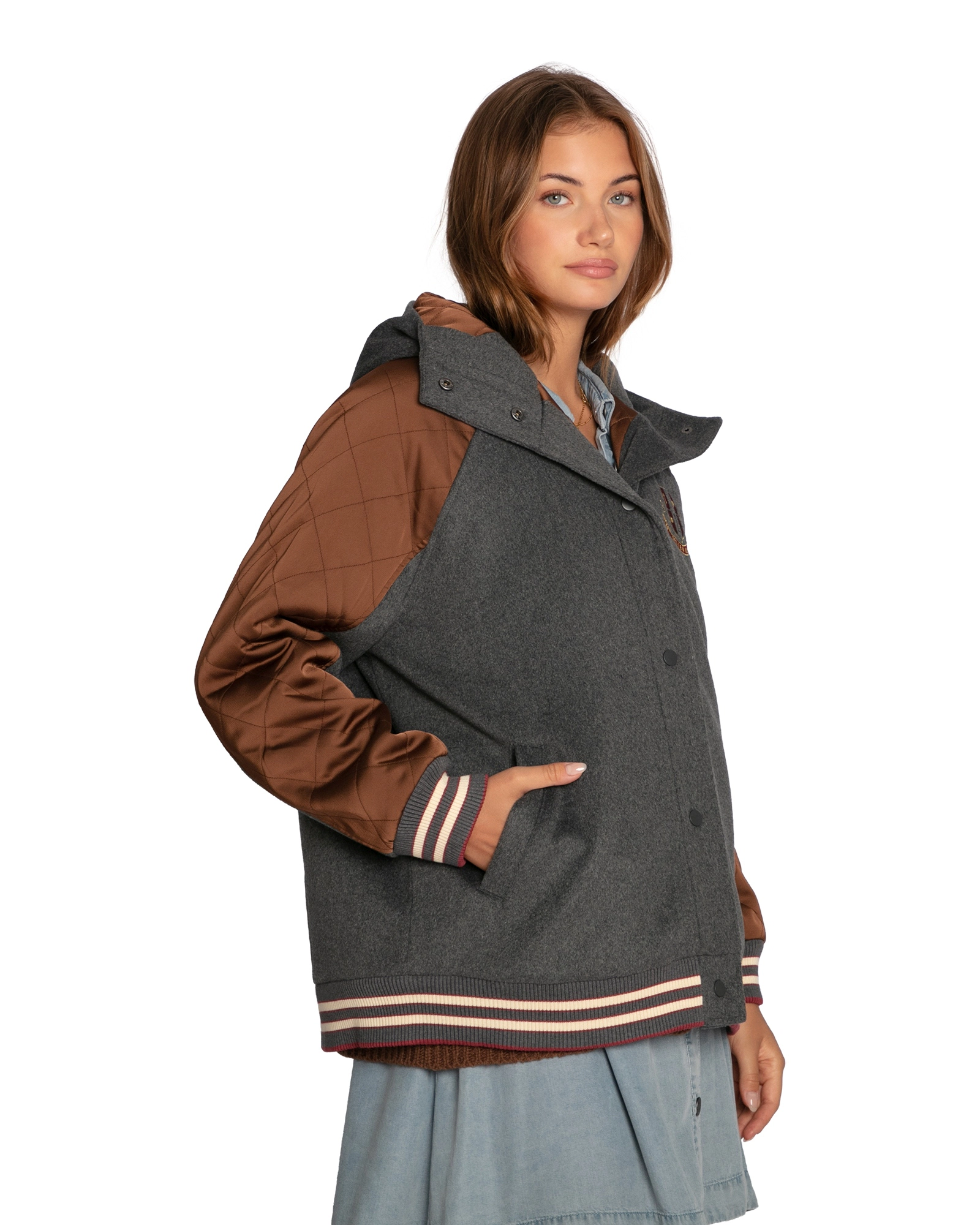 Belle & Bloom Remix Bomber Varisty Jacket