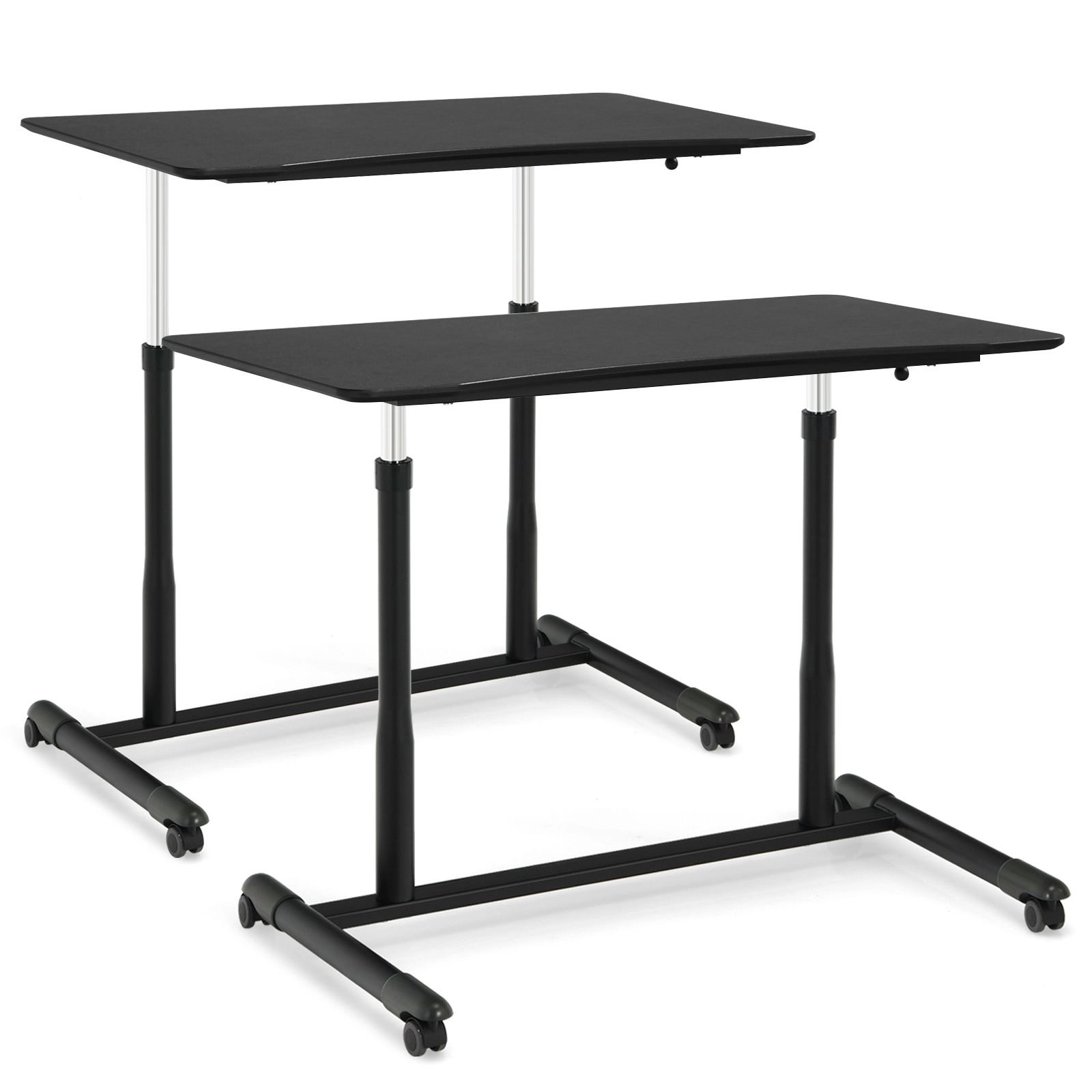 SlickBlue Adjustable Standing Laptop Desk with Rolling Casters