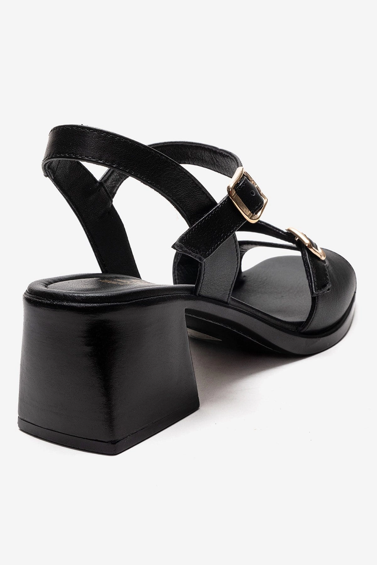 Forever & Always Womens Yolen Leather Block Heel Sandal