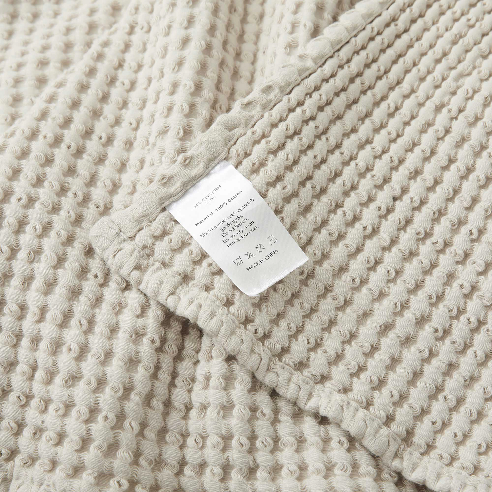 PEACENEST Cotton Waffle Blanket Soft Breathable Bed