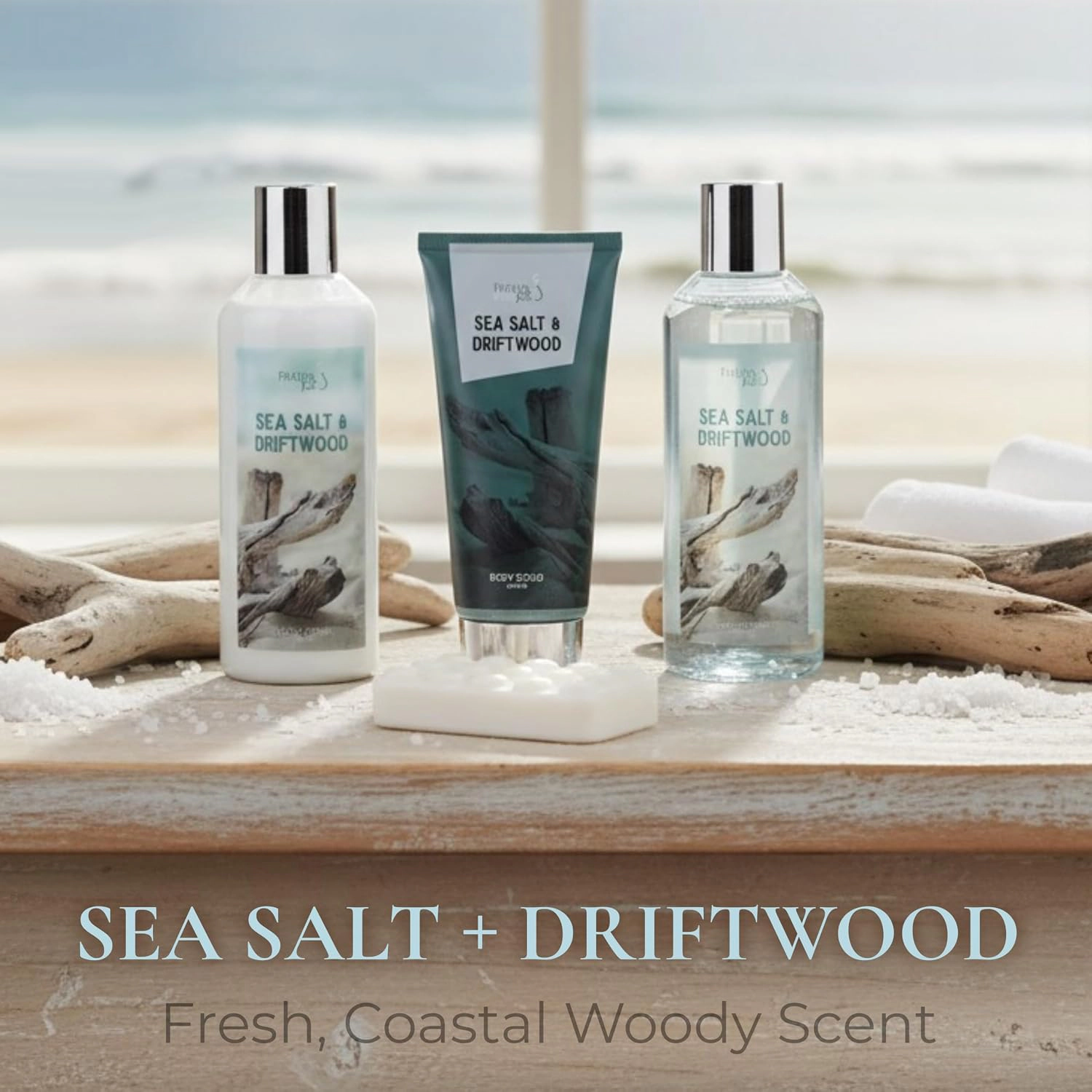 Freida and Joe Men Sea Salt & Driftwood Spa Gift Set