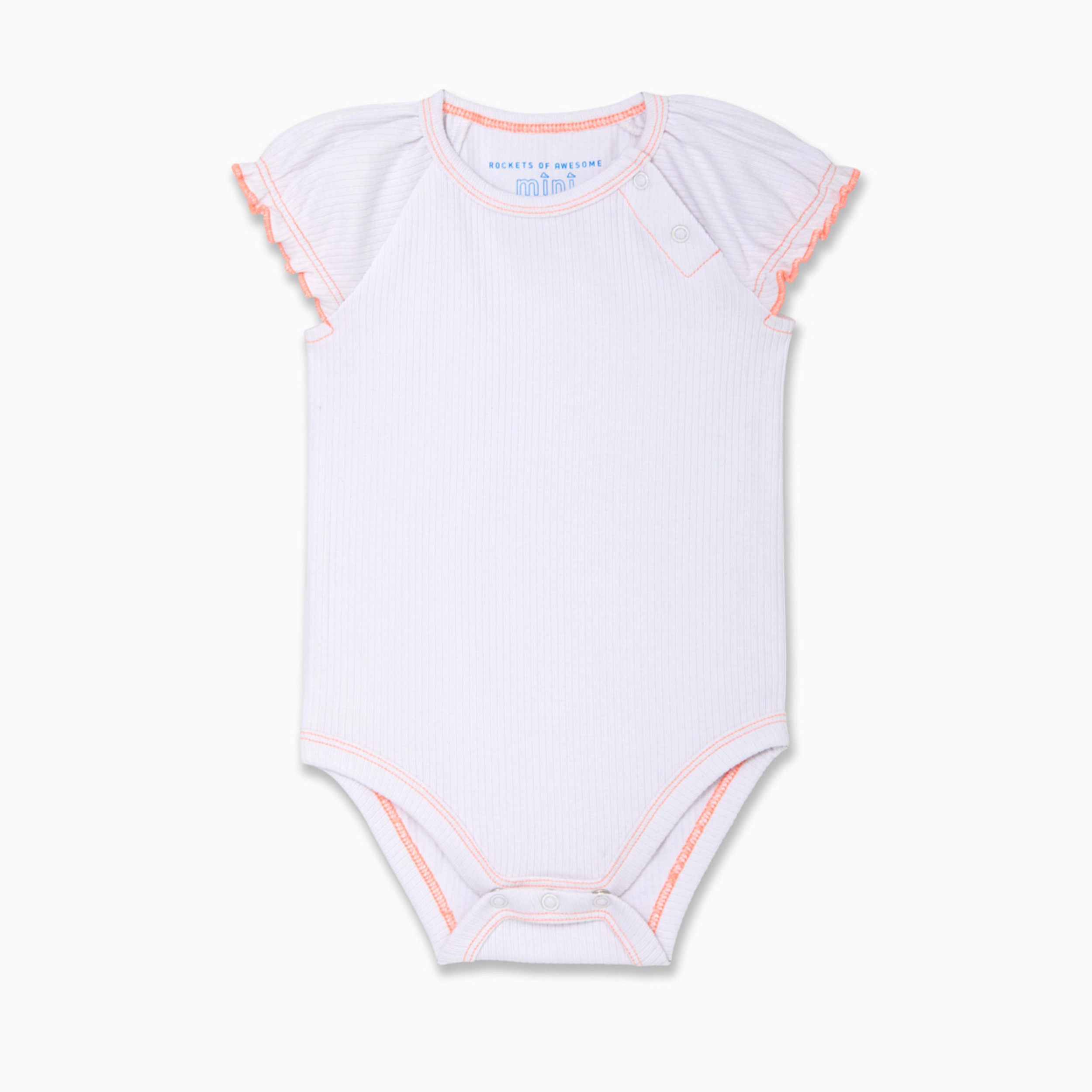 Rockets of Awesome Flutter Sleeve Bodysuit For Baby Girl