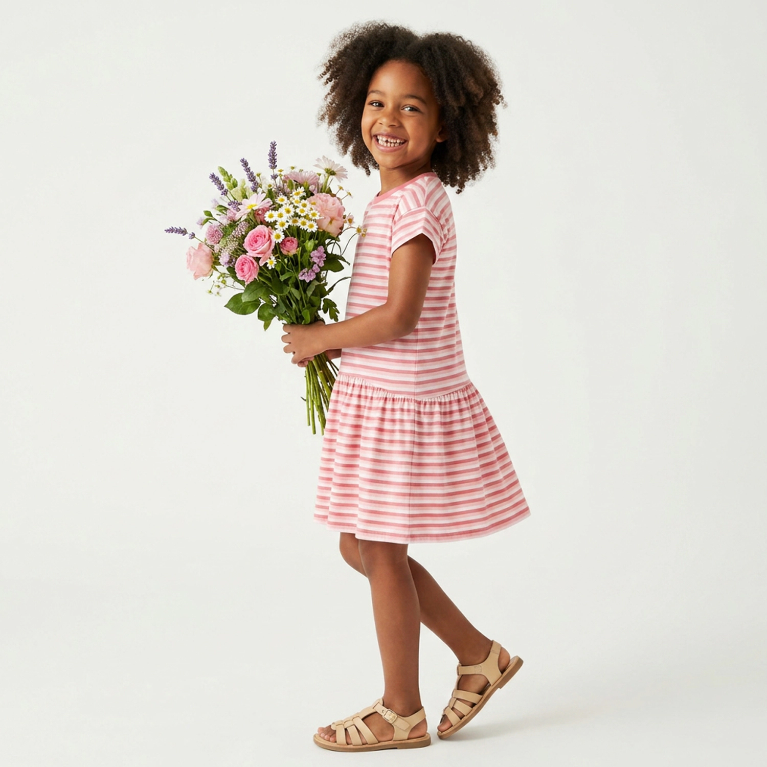 Rockets of Awesome Striped Drop Waist Dress for Girls