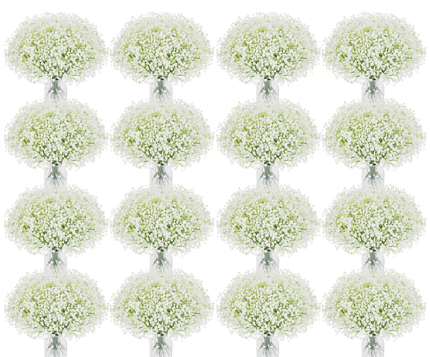 PUPWE 300s Breath Artificial Flowers Bulk White Real Touch