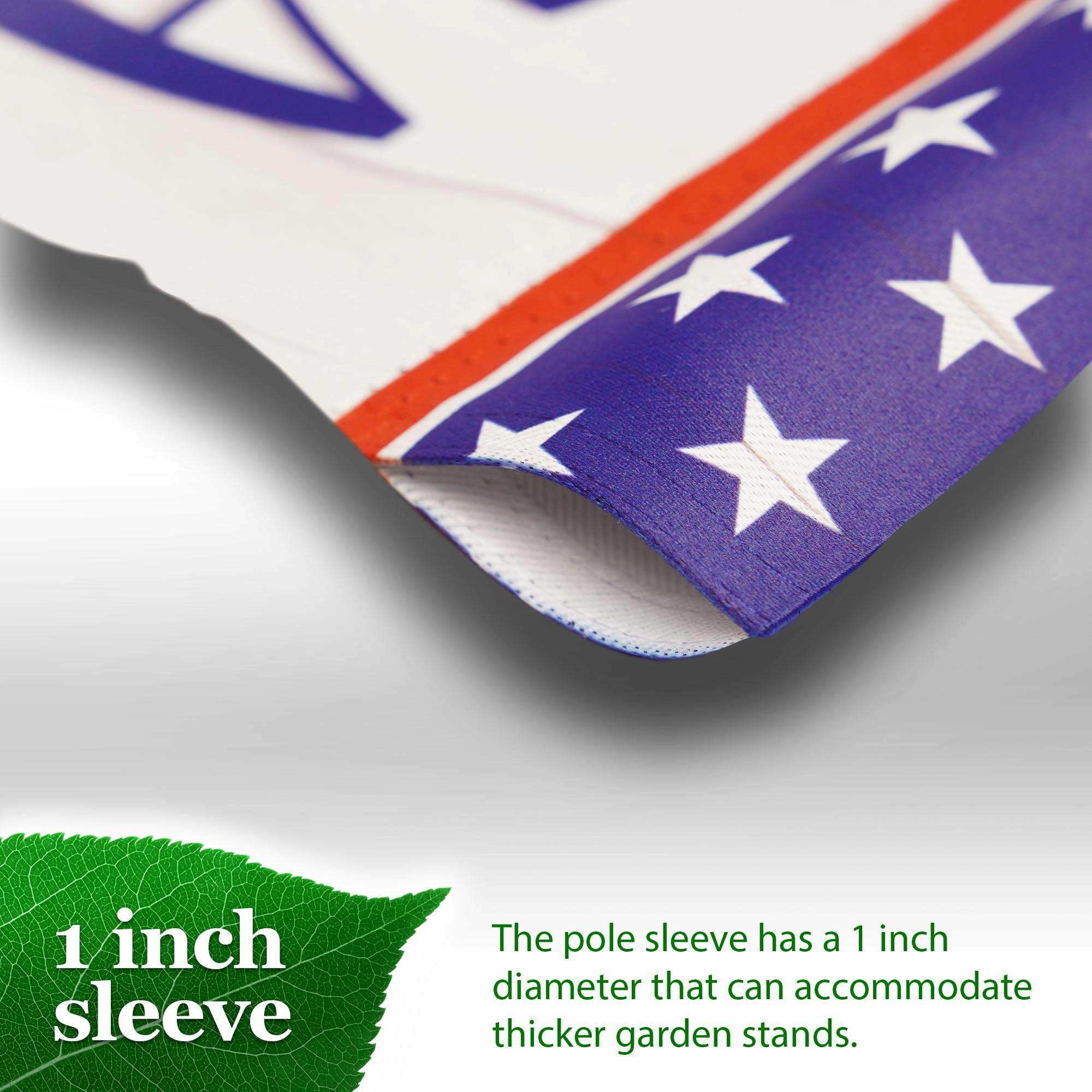 G128 USA 250th Anniversary Rustic Map Garden Flag 12x18 in - Double-Sided Printed Patriotic Lawn Flag