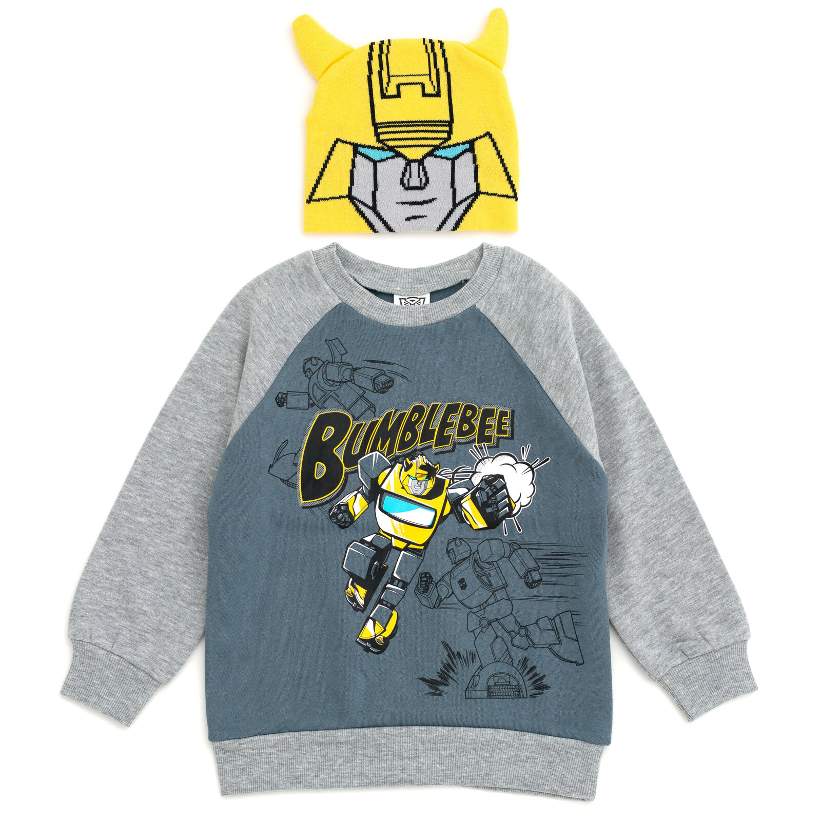 Transformers Bumblebee Boys' Fleece 2-Piece Sweatshirt and Hat Set