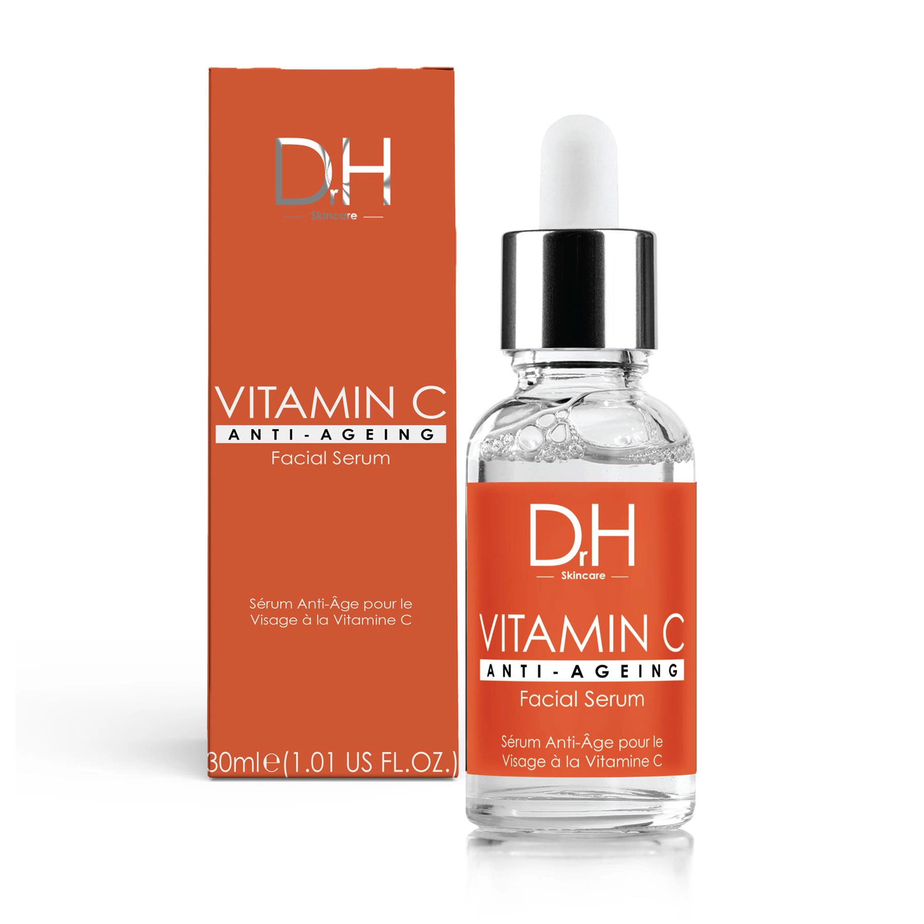 Dr H Anti-Ageing Vitamin C Facial Serum 30ml - Targets Acne, Blemishes & Large Pores