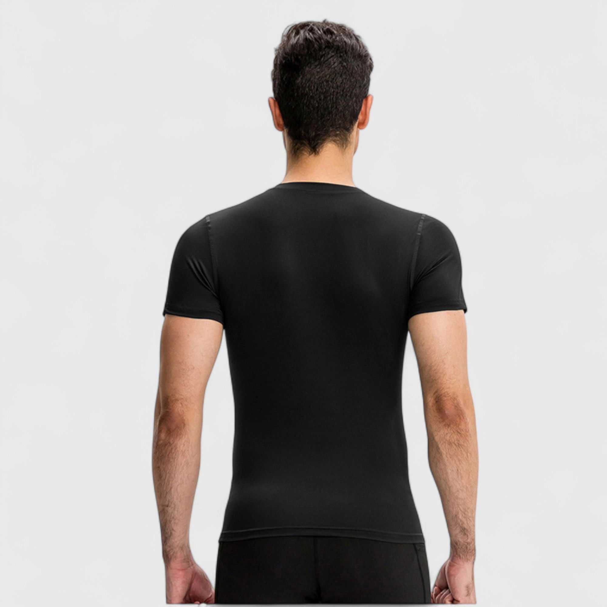 Anna-Kaci Men's Short Sleeve Compression Top with Moisture-Wicking Stretch Fabric for Performance and Training