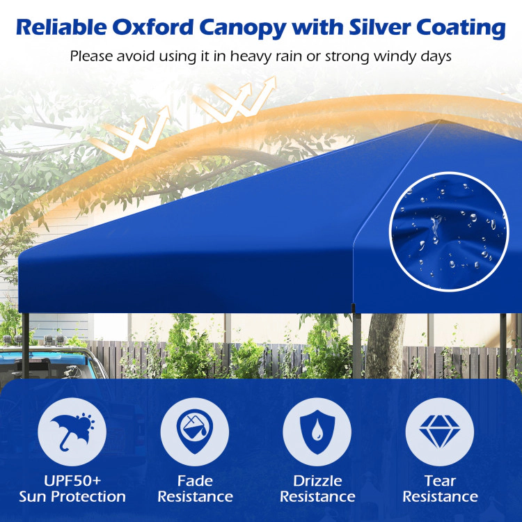 Hivvago 10 X Feet Pop up Canopy Tent with Portable Carrying Bag and 8 Stakes
