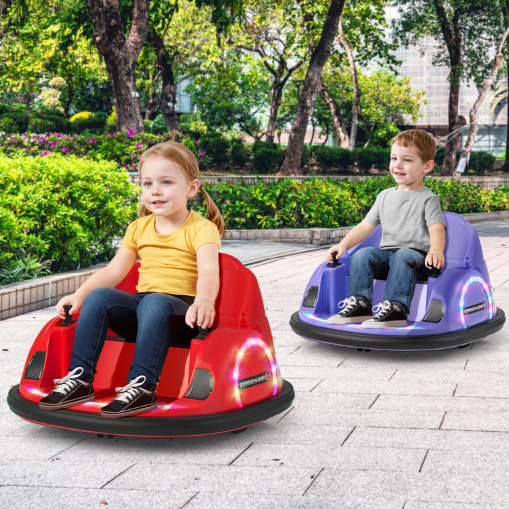 Hivvago 12V 360Â° Ride on Bumper Car for Toddlers with Remote Control-Purple