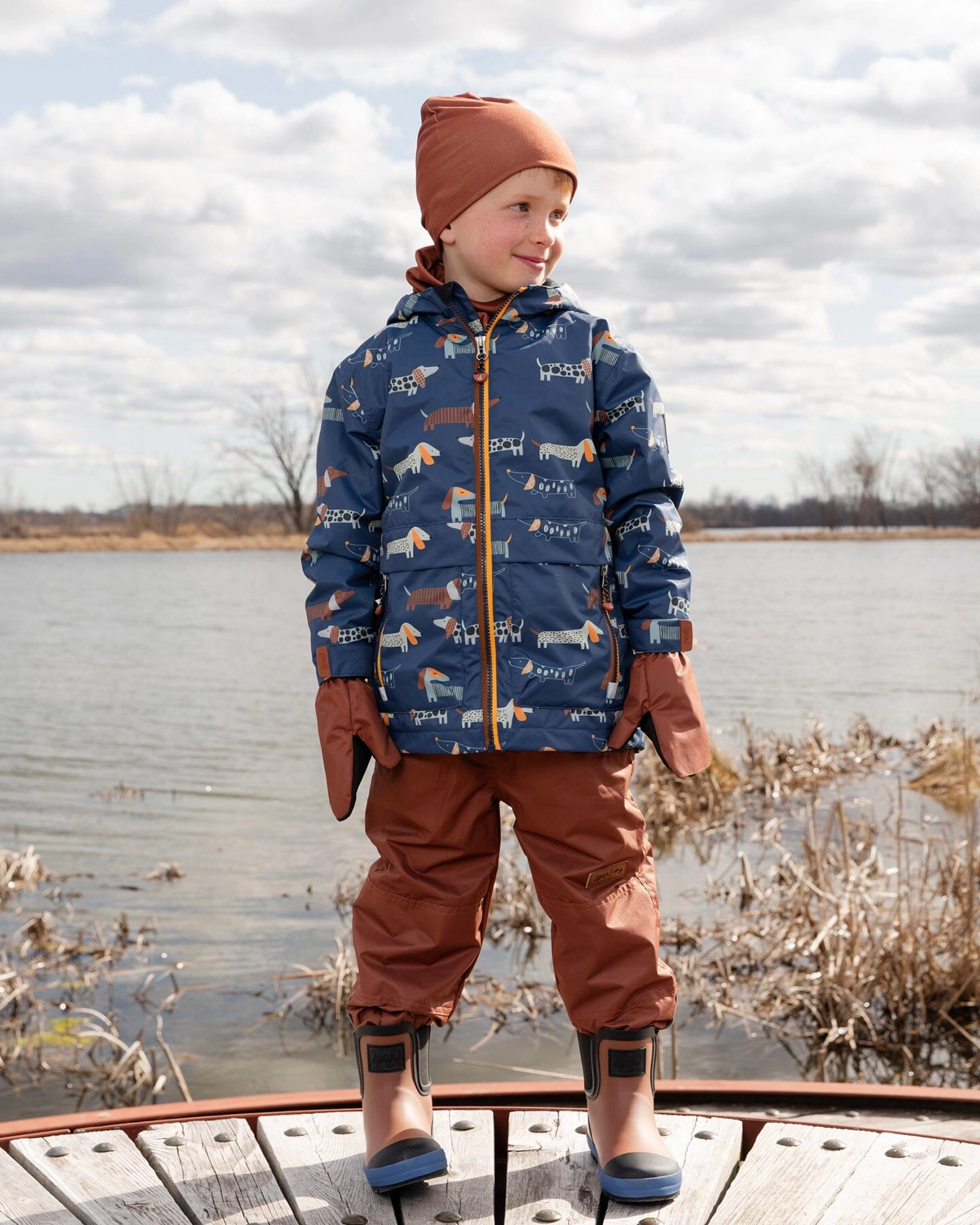 Deux par Deux Boys Stretch Jersey Beanie