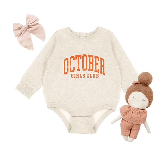 The Juniper Shop - Infant Fleece BodySuit - October Girls Club
