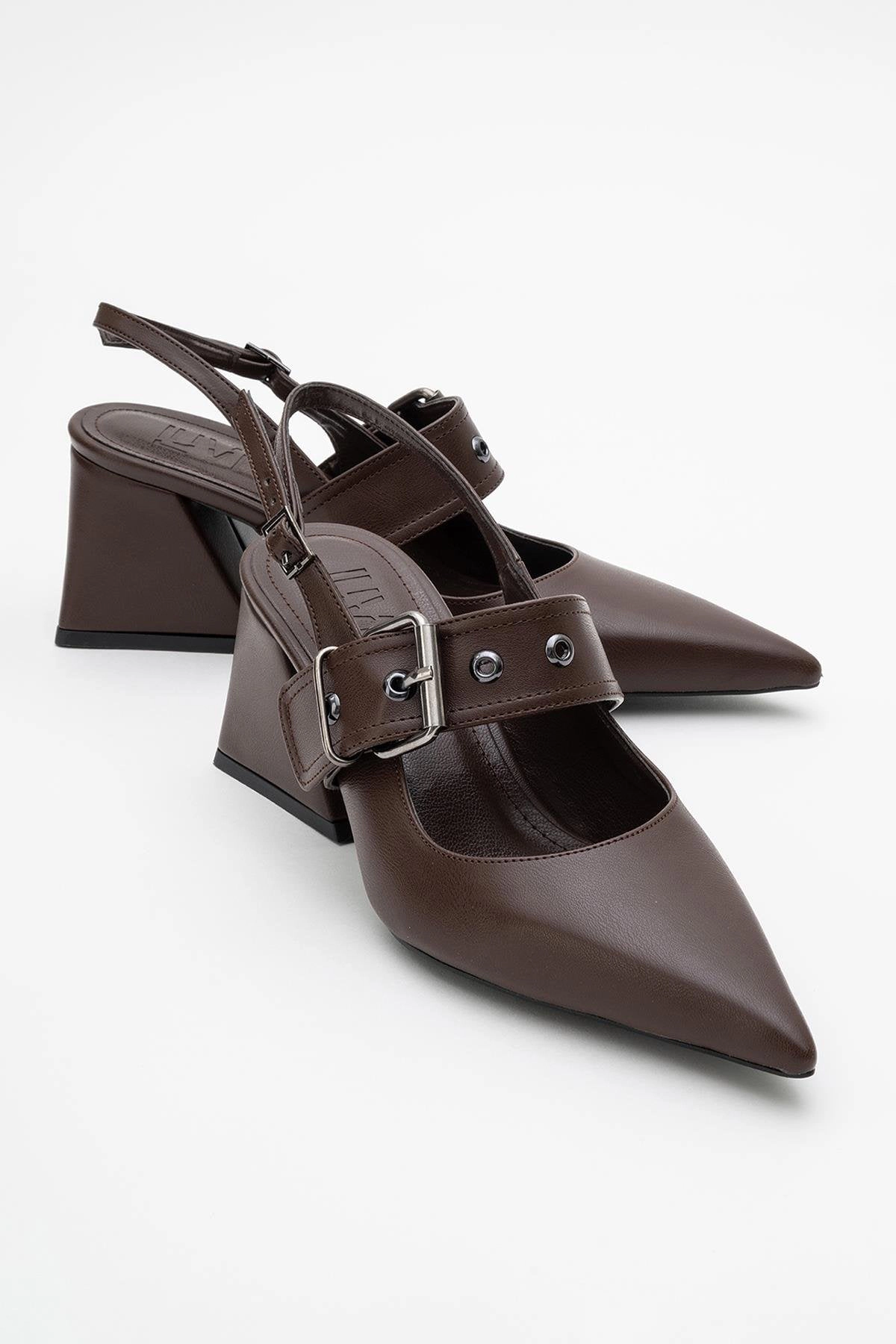 Prologue Shoes Womens Nepido Pointed Toe Block Heel Pump