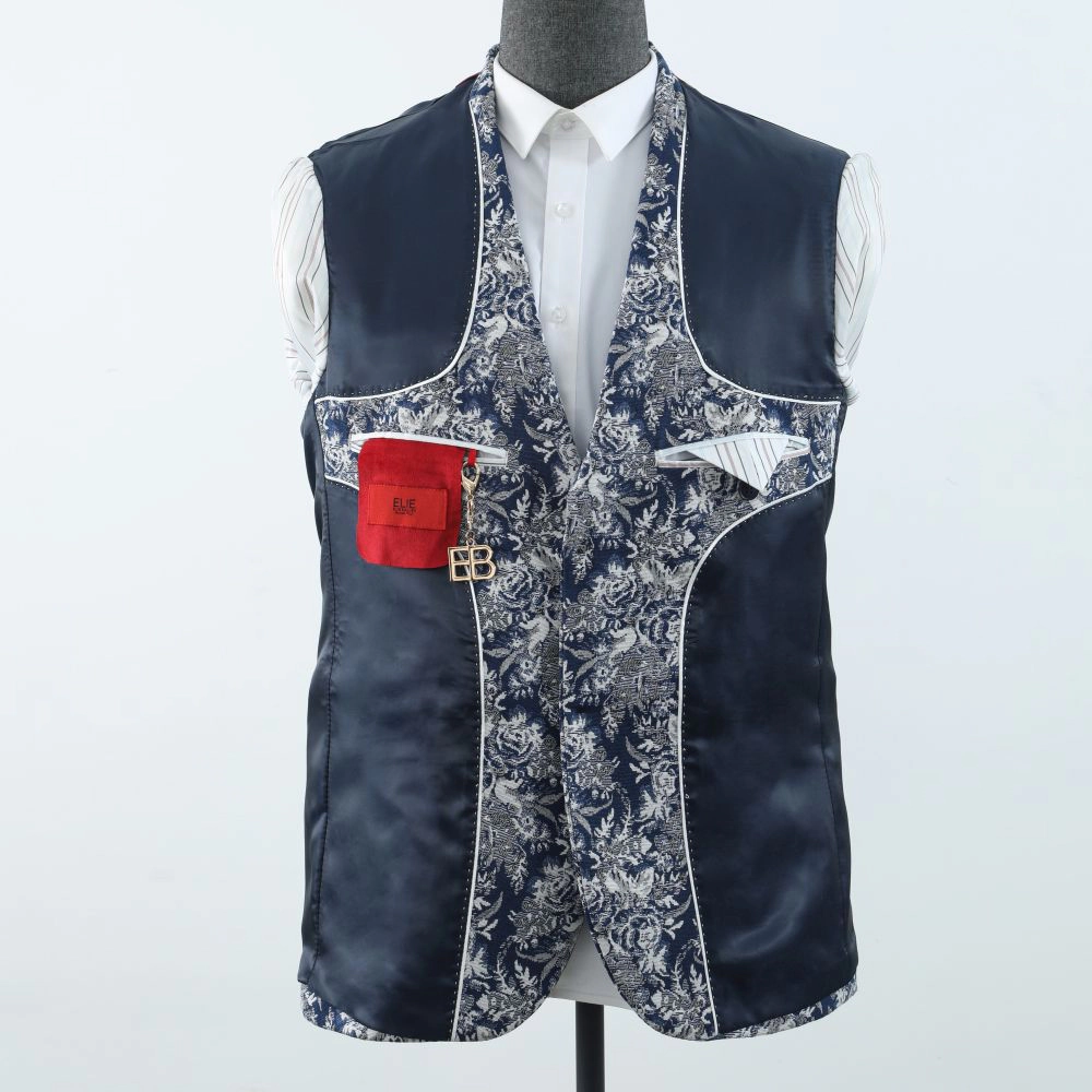 Elie Balleh Boys Slim Fit Boys' Floral Brocade Blazer