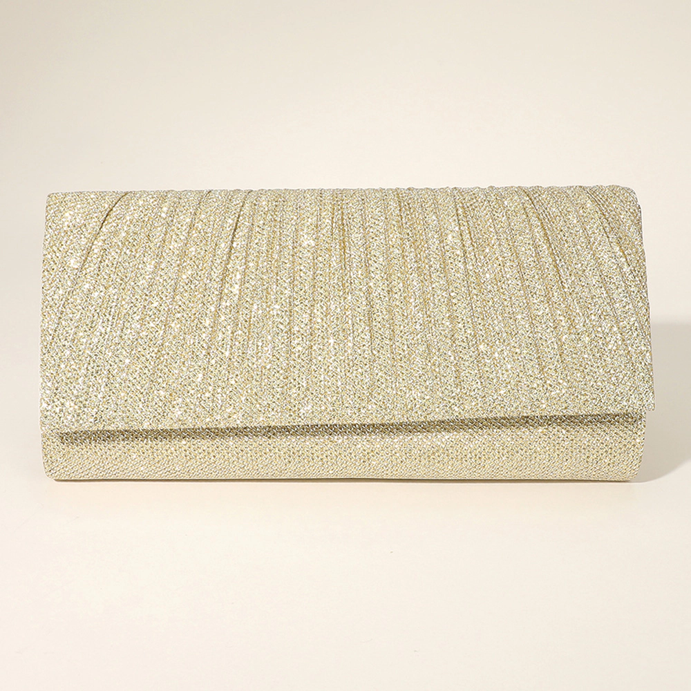 FASHNZFAB Sparkly Fabric Evening Clutch / Crossbody Bag