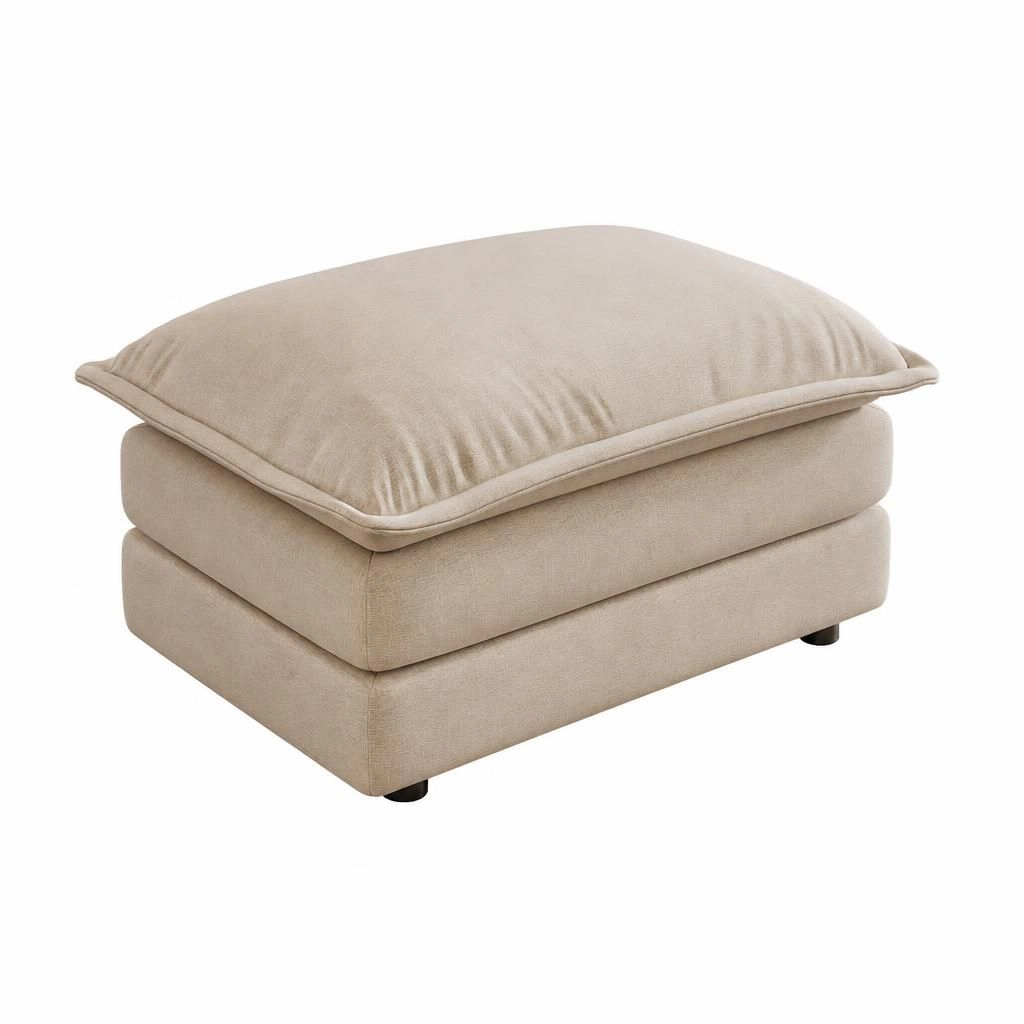 GOODSILO Soft Upholstered Chenille Rectangular Ottoman