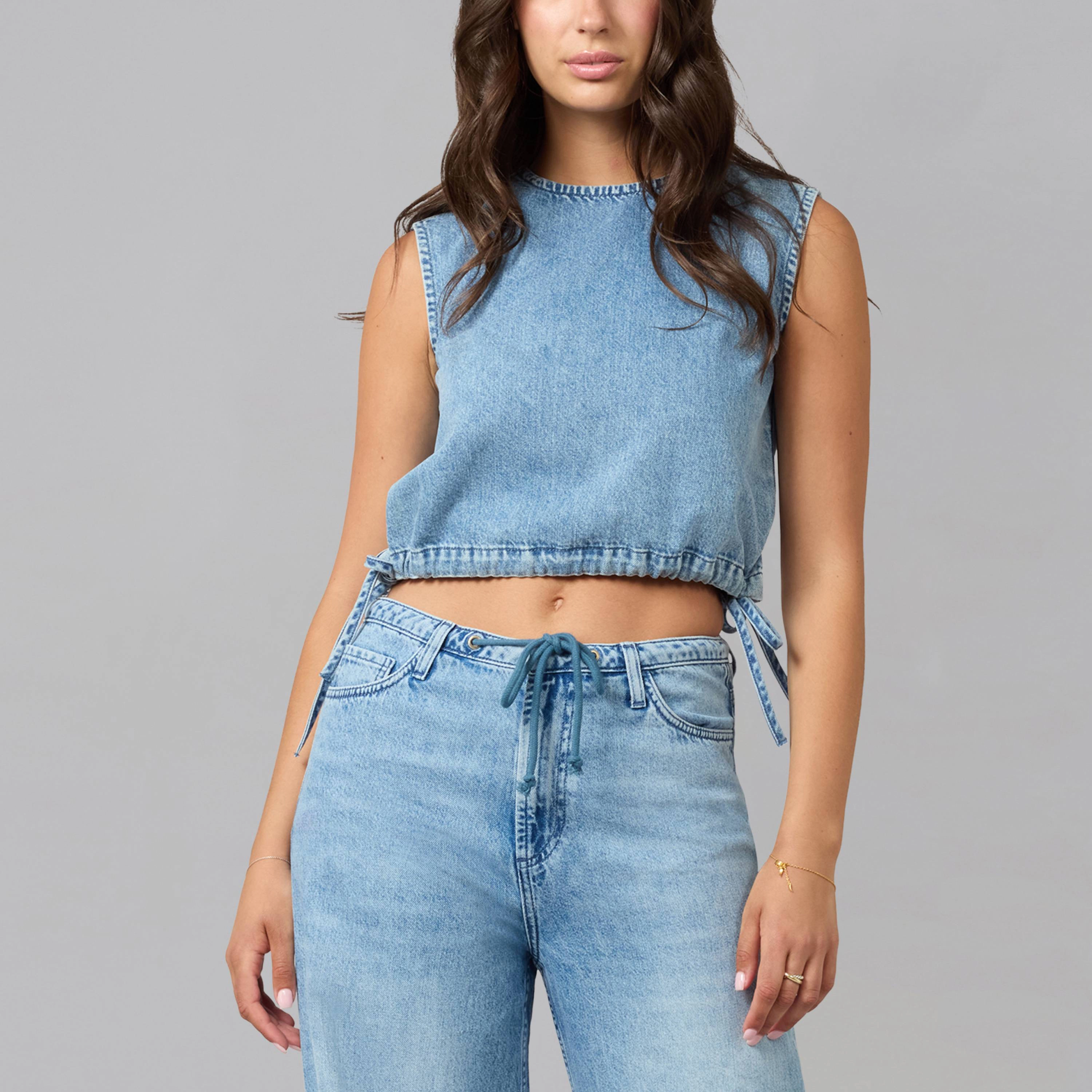 Lola Denim Womens Liel Cotton Twill Top