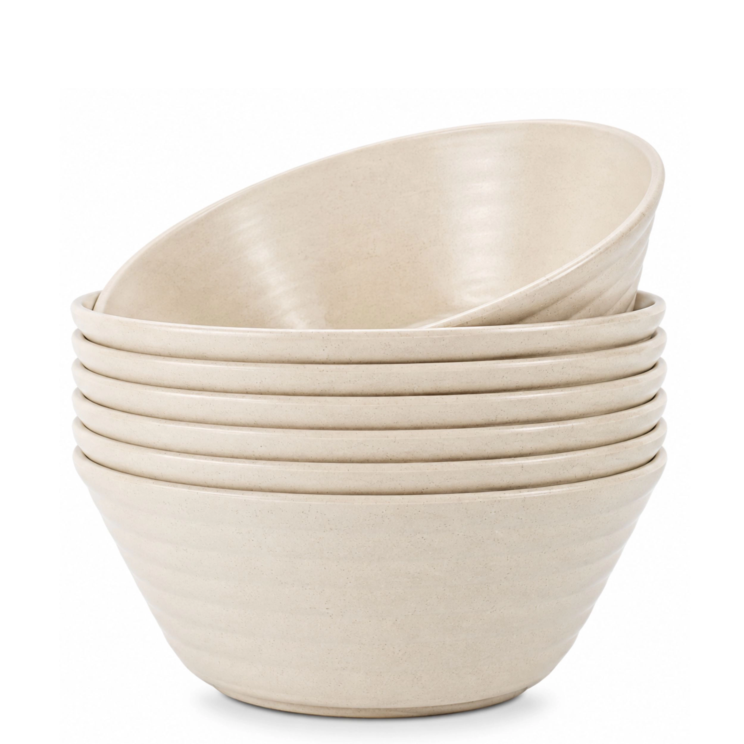 Stock Preferred Pack of 6 36 oz Wheat Straw Cereal and Serving Bowl Set