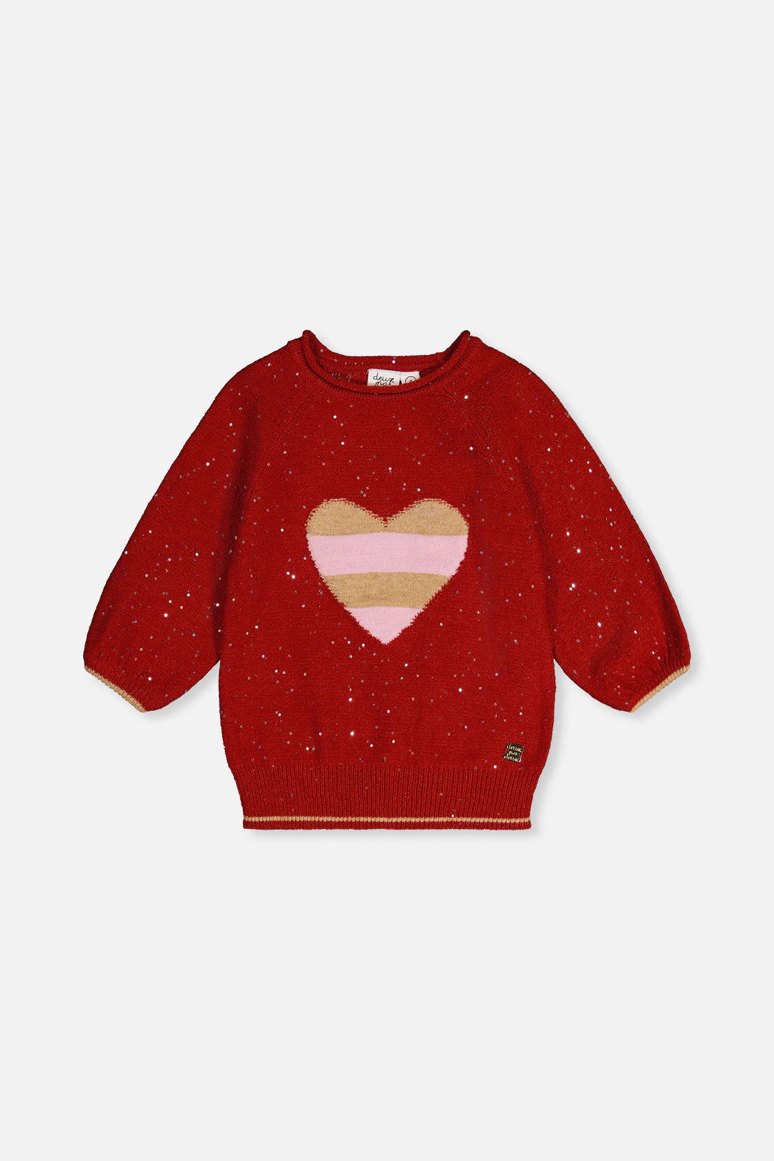 Deux par Deux Girls 3/4 Sleeve Knitted Sweater