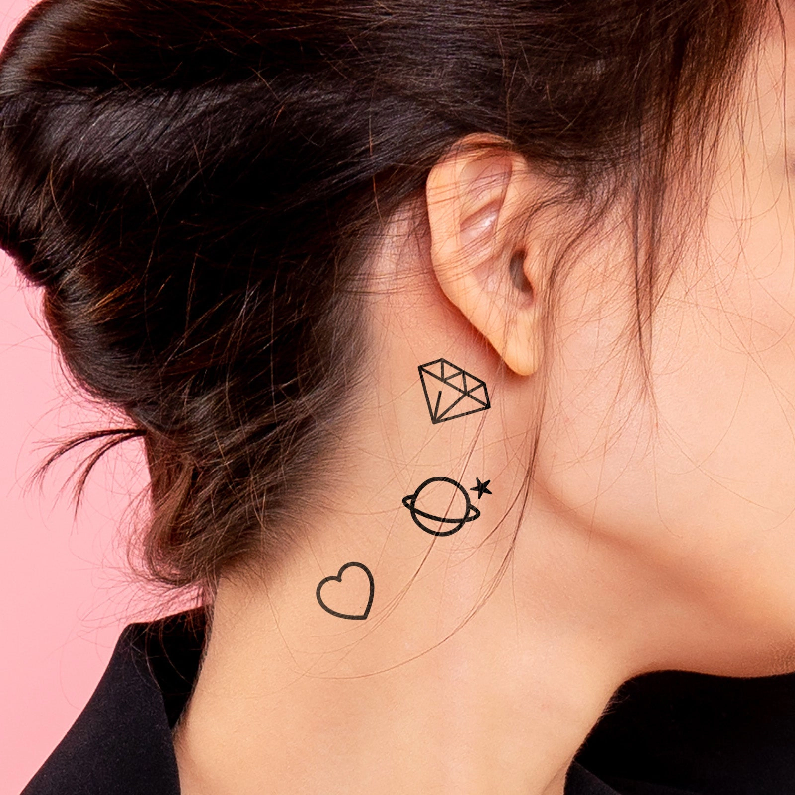 Wrapables Tiny Small Temporary Finger and Hand Tattoos for Women, 10 Sheets Expressions