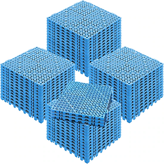 HONGGE Interlocking Tile Drainage Tiles 12" x 12" Splicing Soft PVC Interlocking Drainage Floor Tiles Non-Slip Drainage