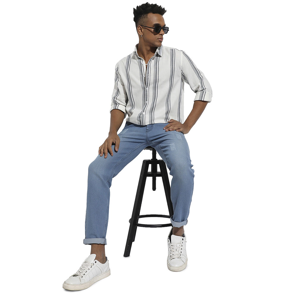 Men's Barcode Striped Shirt