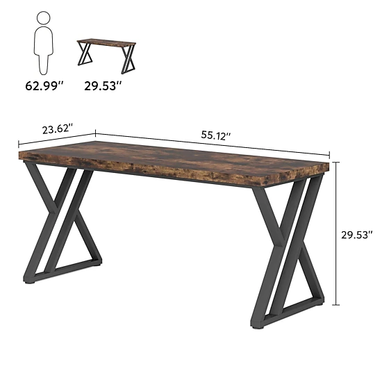 Tribesigns Heavy-Duty Computer Desk, 55" Simple  Study Desk Writing Table