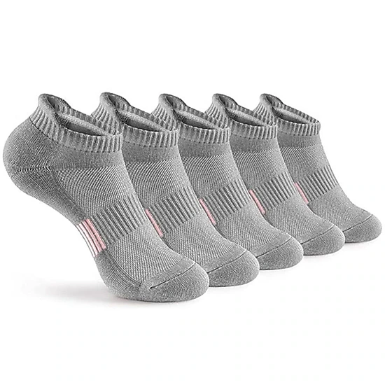 Zilpu Women's Cushioned Performance Athletic Ankle Socks 5-Pack