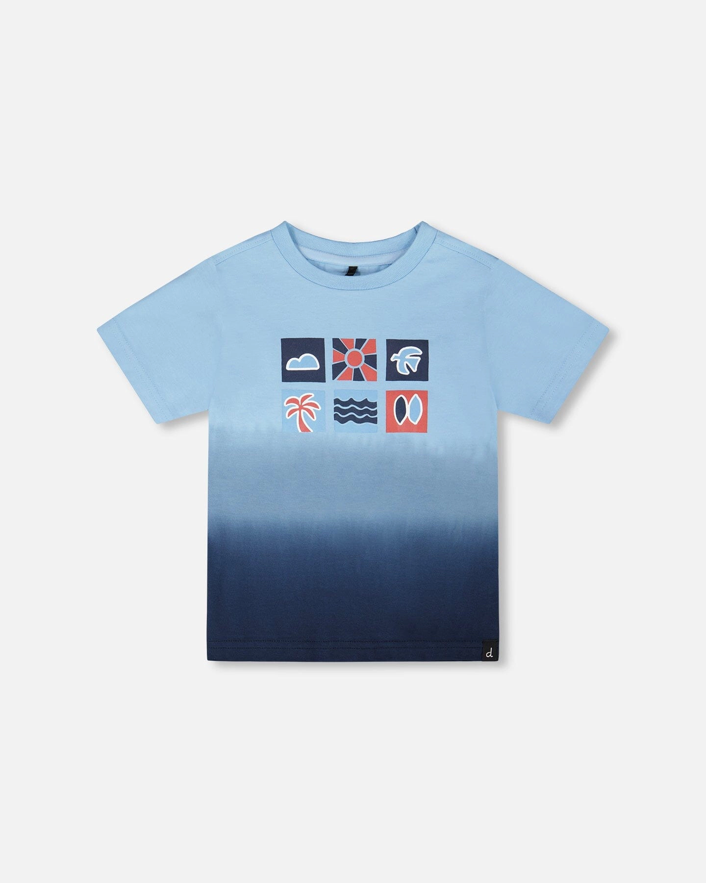 Deux par Boys Organic Cotton Short Sleeve T-Shirt Gradient