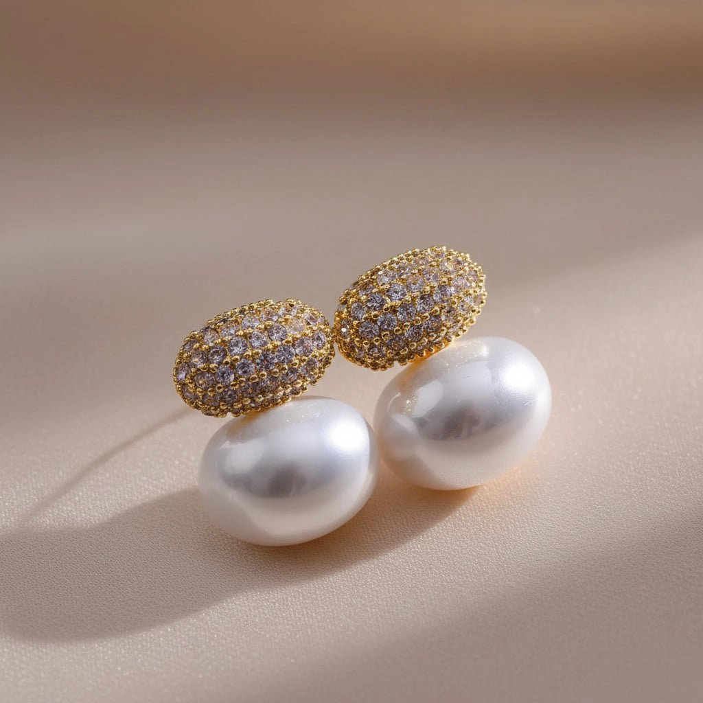 DressAtR Women's Geometric 18K Gold Plated Drop Earrings