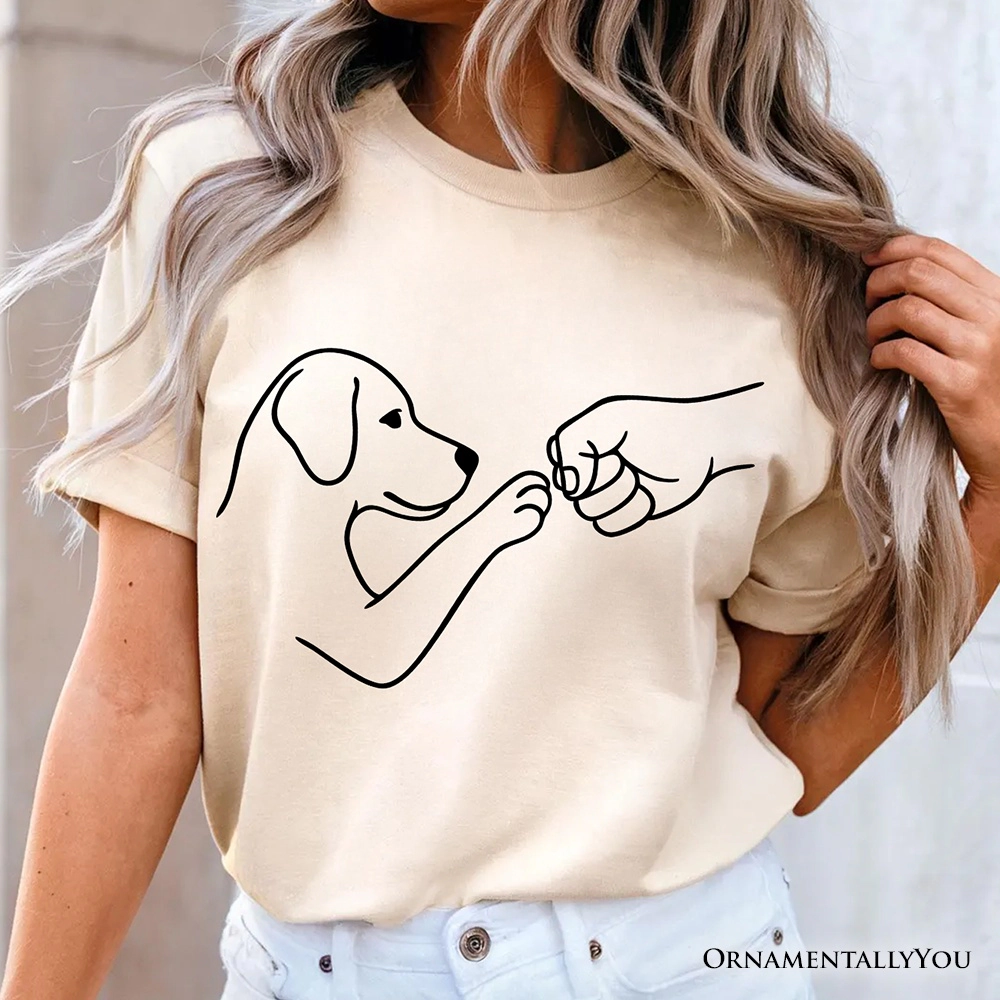 OrnamentallyYou Unisex Paw Friends Minimalist Line Art Dog T-Shirt
