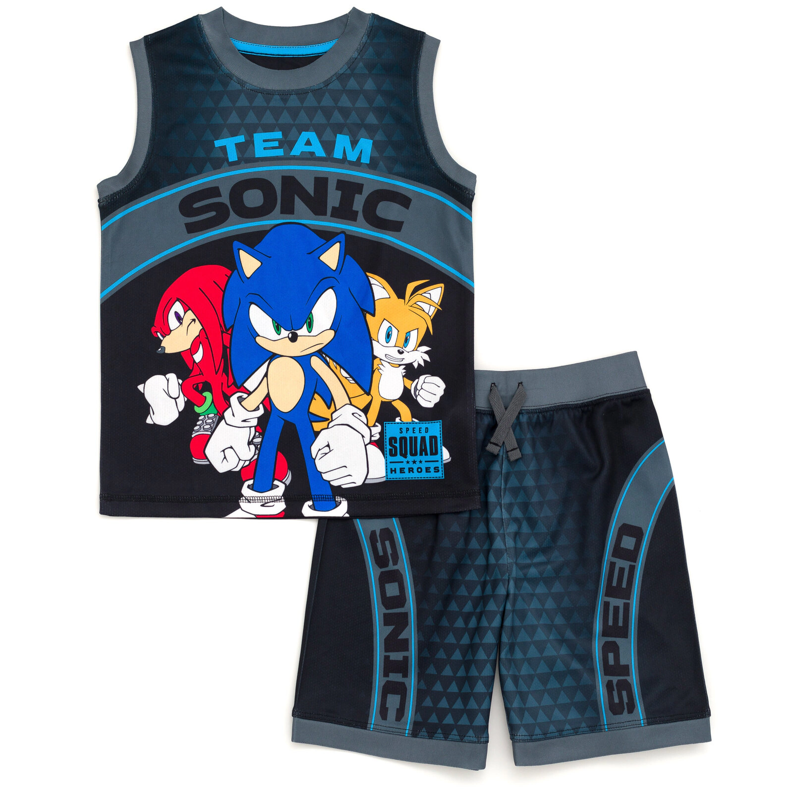 SEGA Sonic the Hedgehog Boys' Athletic 2-Piece Tank Top and Shorts Set