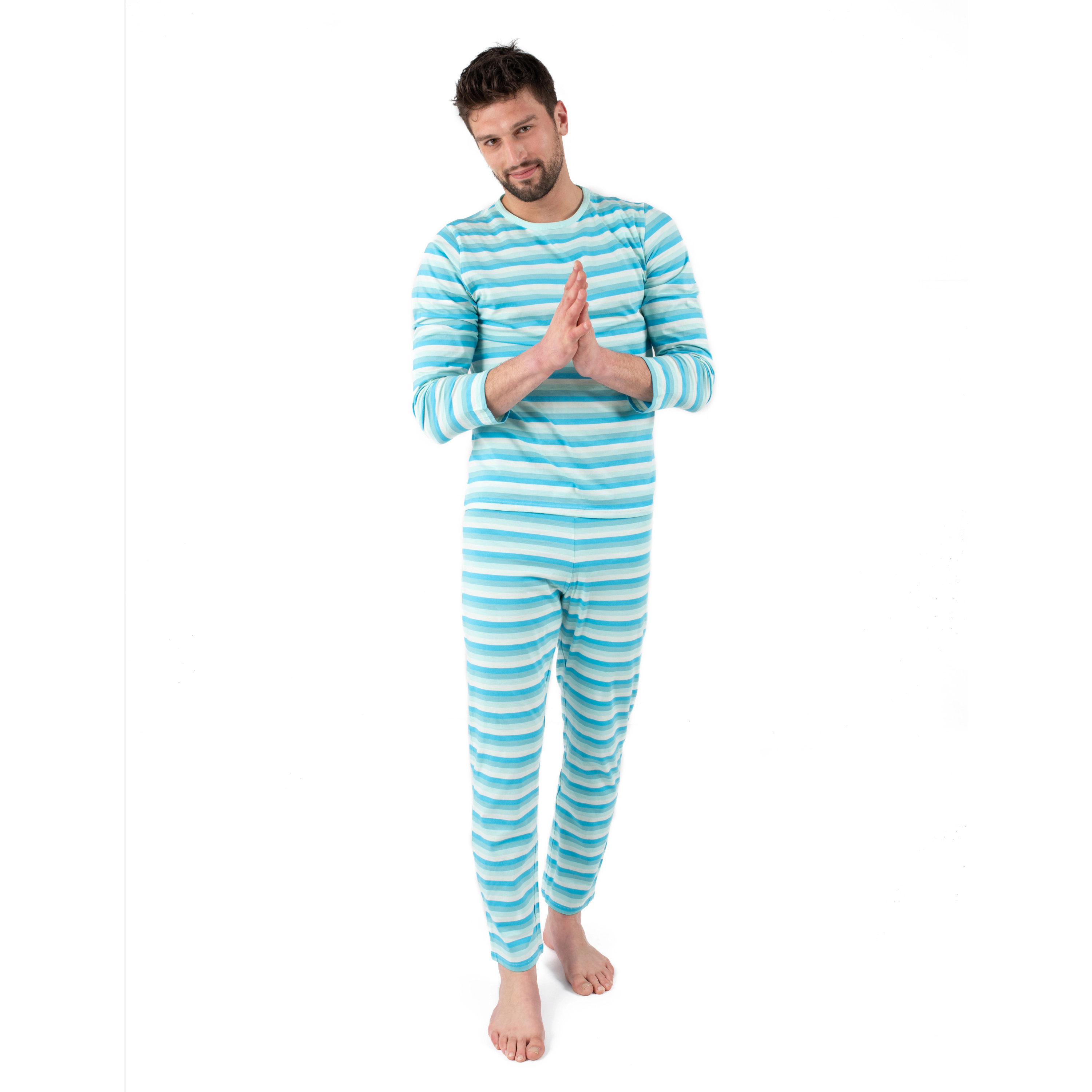 Mens 2-pc. Long Sleeve Cotton Loose Fit Print Pajamas