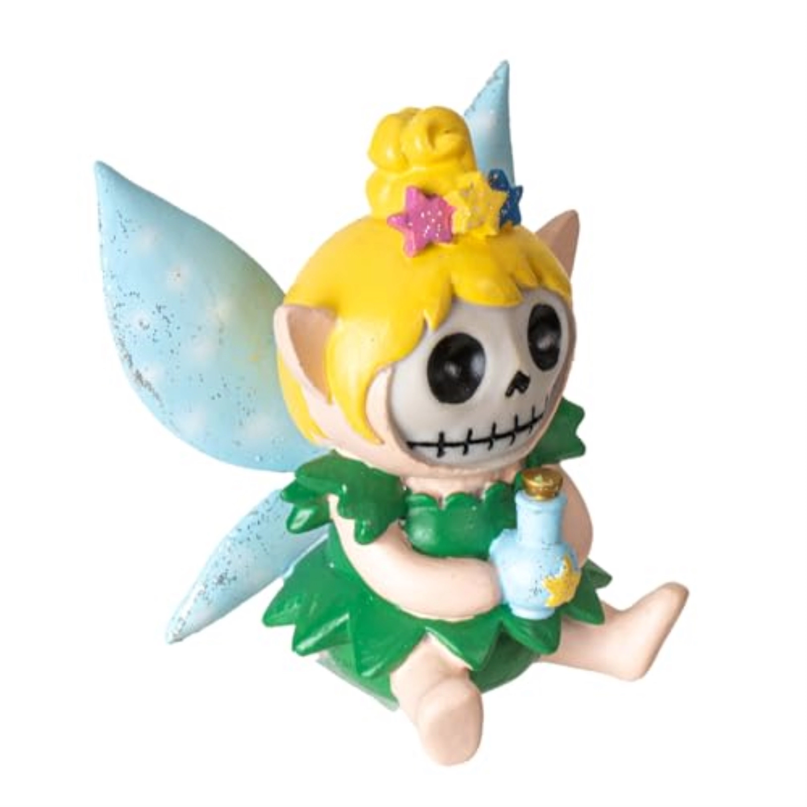 Pacific Giftware Tinker Bell Furrybones Collectible Figurine Skeleton Figurine in Magical Fairy Costume with Blue Magical Potion 3 Tall