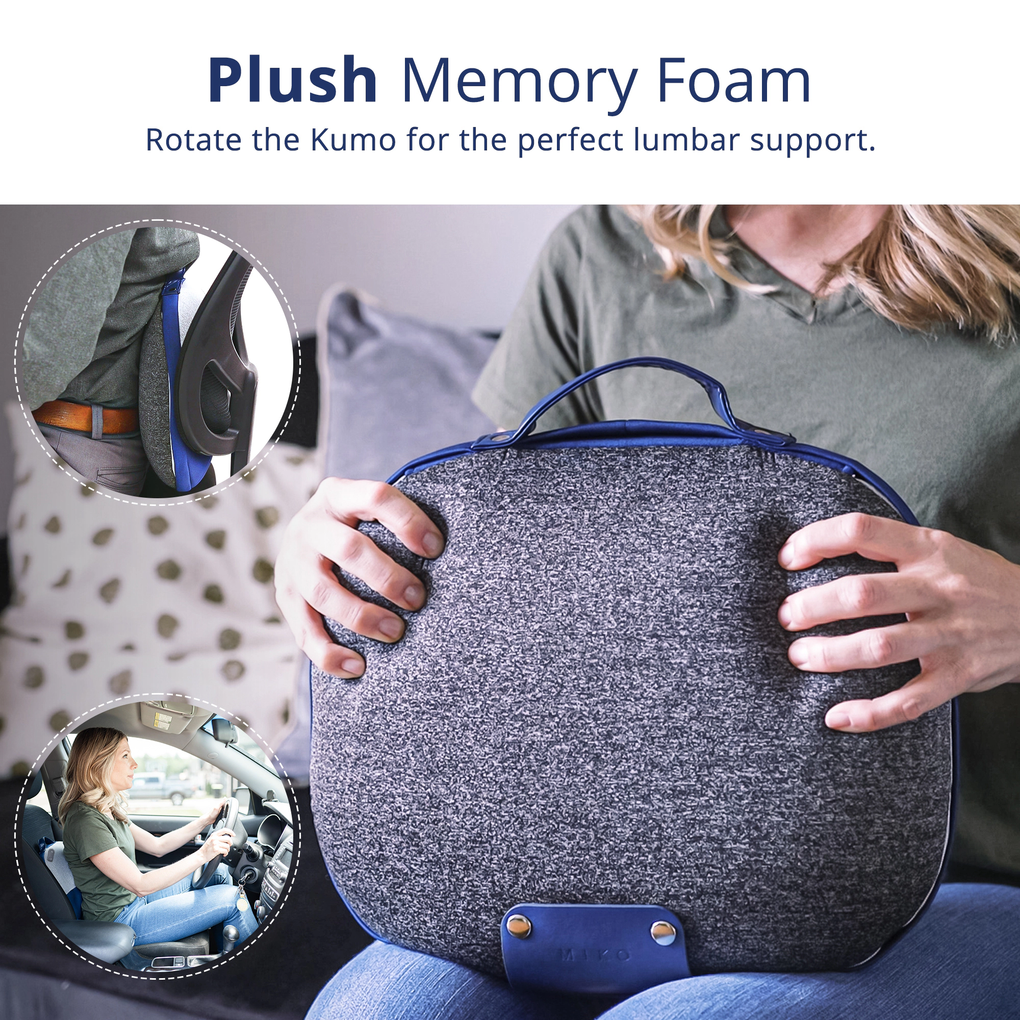 Miko Kumo Cordless Shiatsu Massage Pillow with Heat